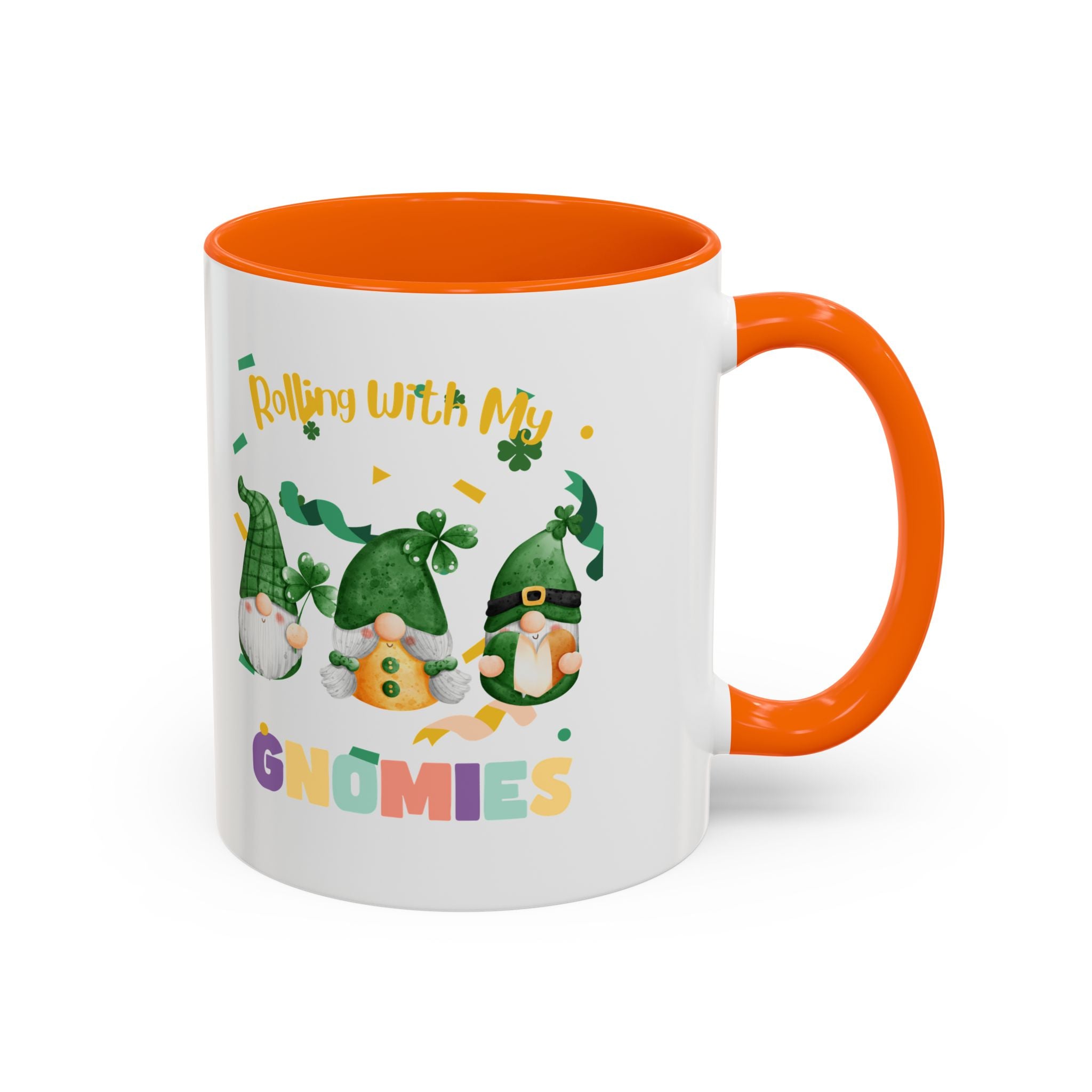 Rolling With My Gnomies Accent Coffee Mug - Fun St. Patrick's Day Gift
