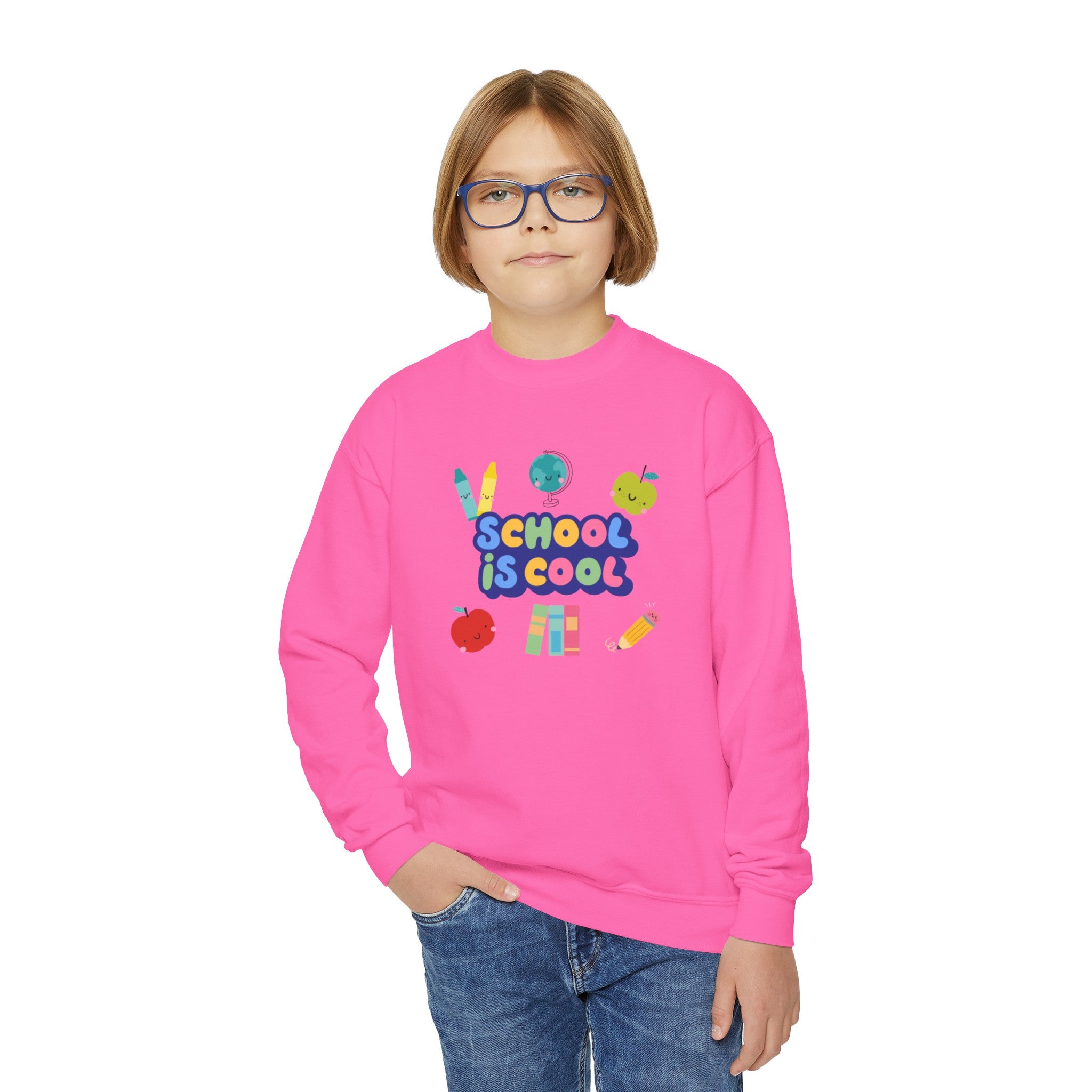 School Is Cool Youth Crewneck Sweatshirt