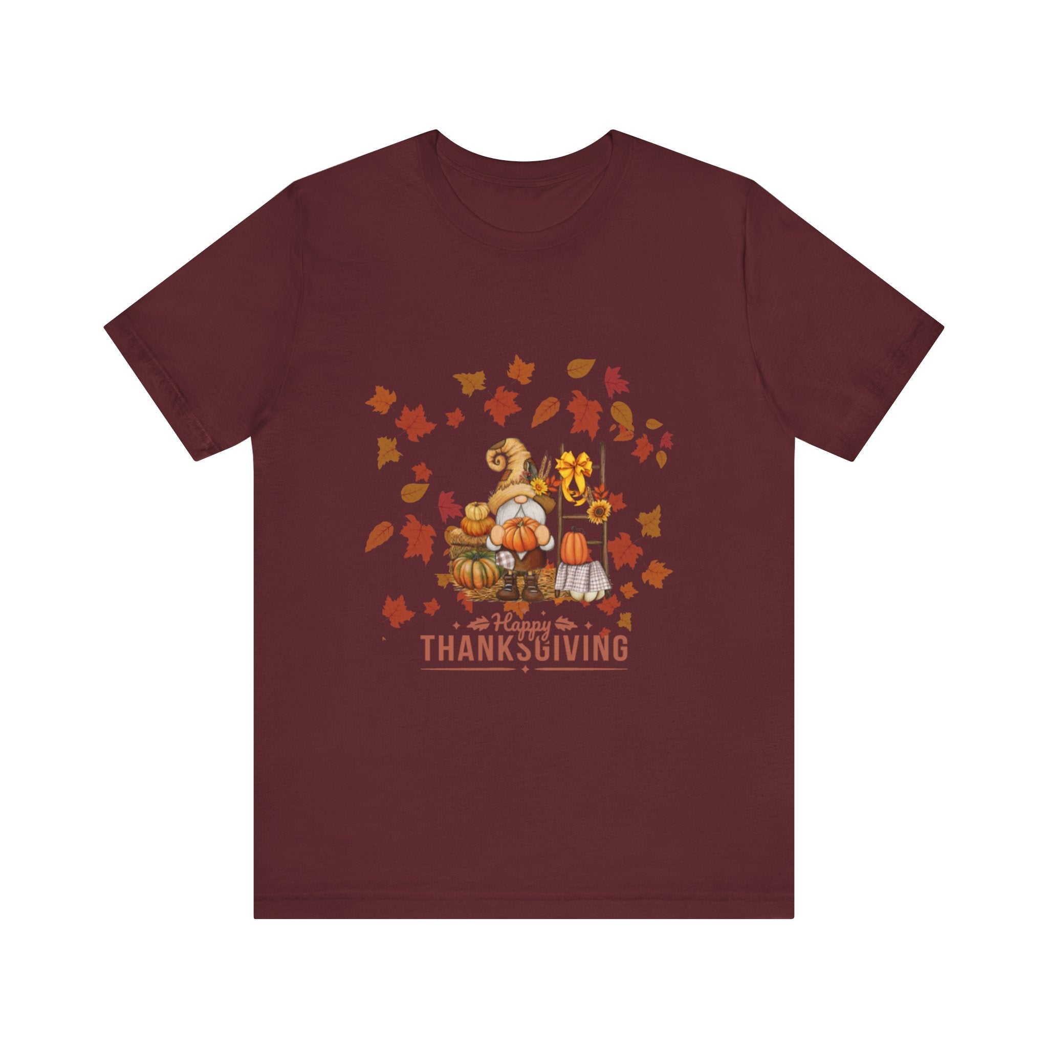 Gnome Happy Thanksgiving Unisex Jersey Short Sleeve Tee