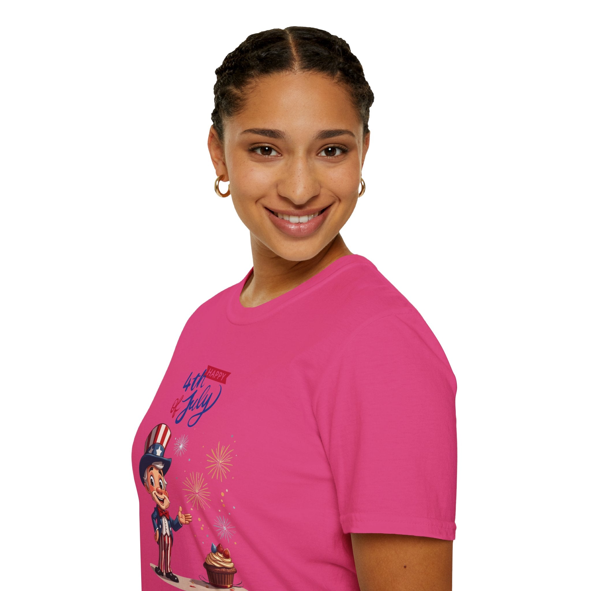 Uncle Sam Happy 4th of July Unisex Soft-style T-Shirt