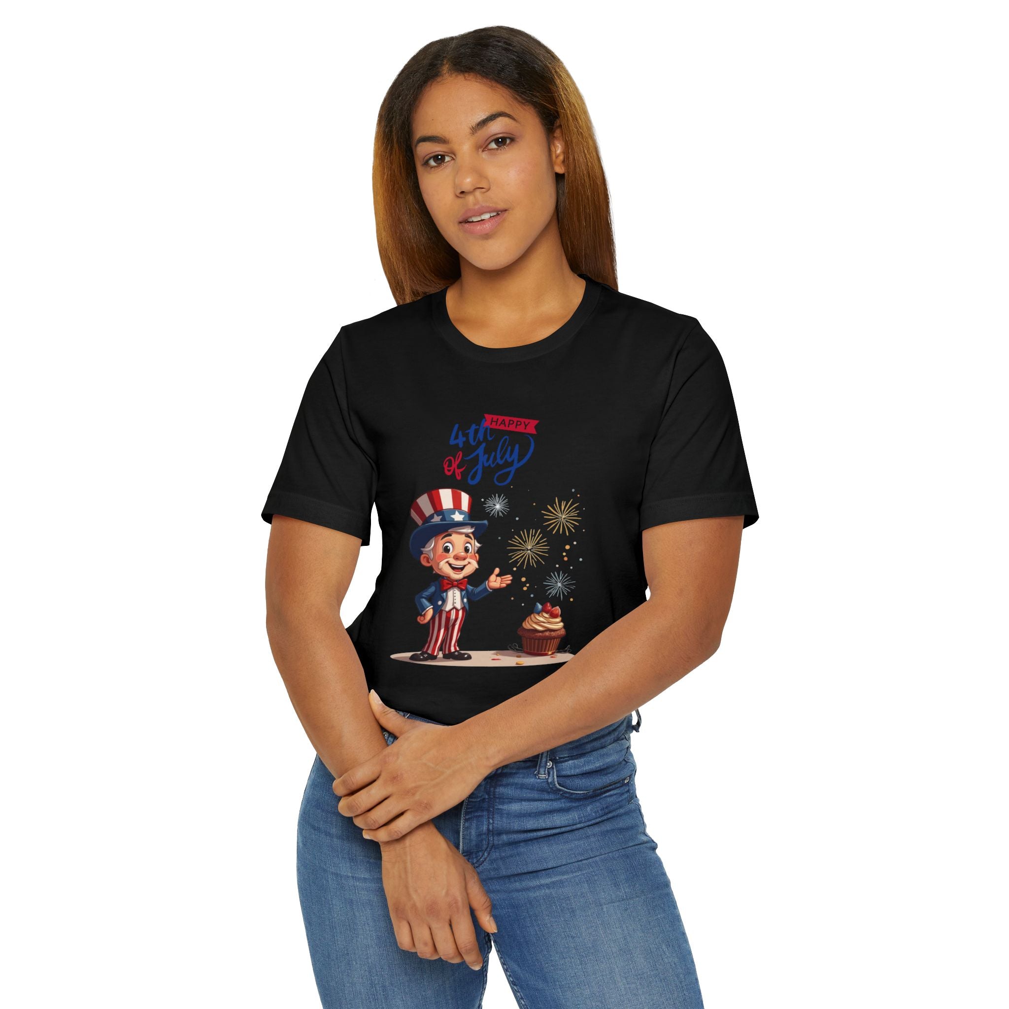 Uncle Sam Happy 4th of July Unisex Jersey T-Shirt