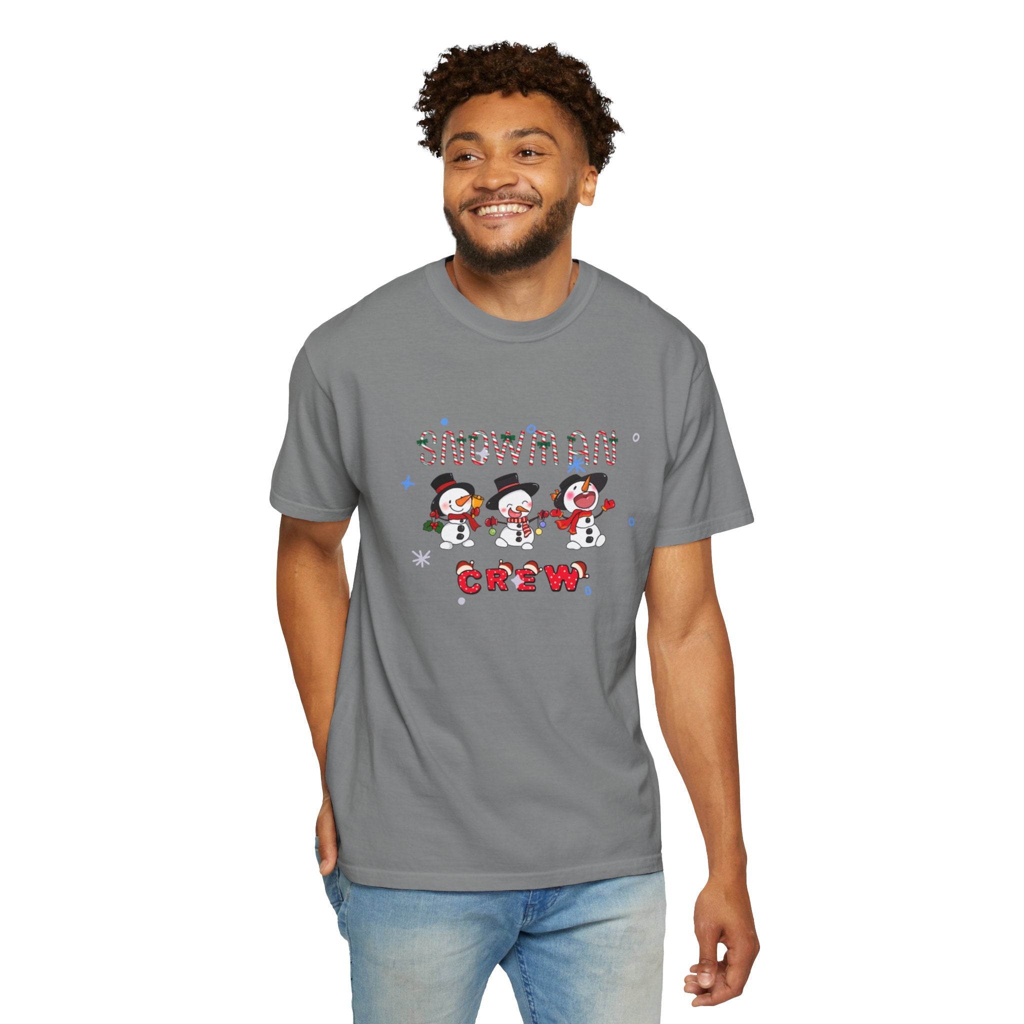 Snowman Crew Unisex Garment-Dyed T-shirt
