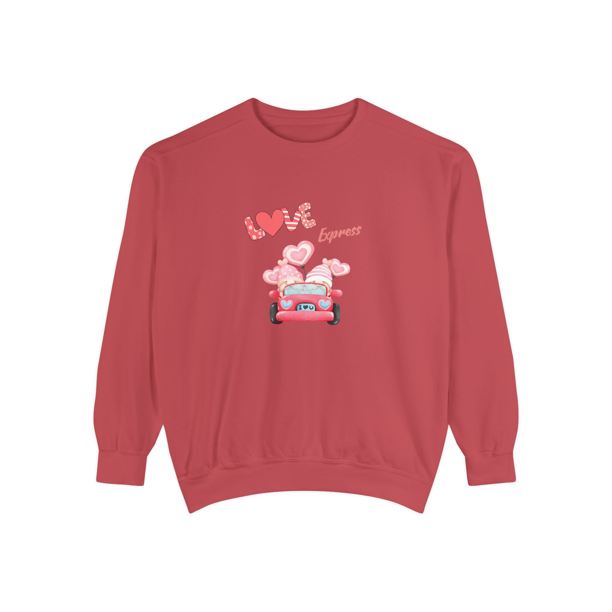 Love Express Unisex Garment-Dyed Sweatshirt