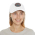 Best Dad Ever Hat with Leather Patch (Round)