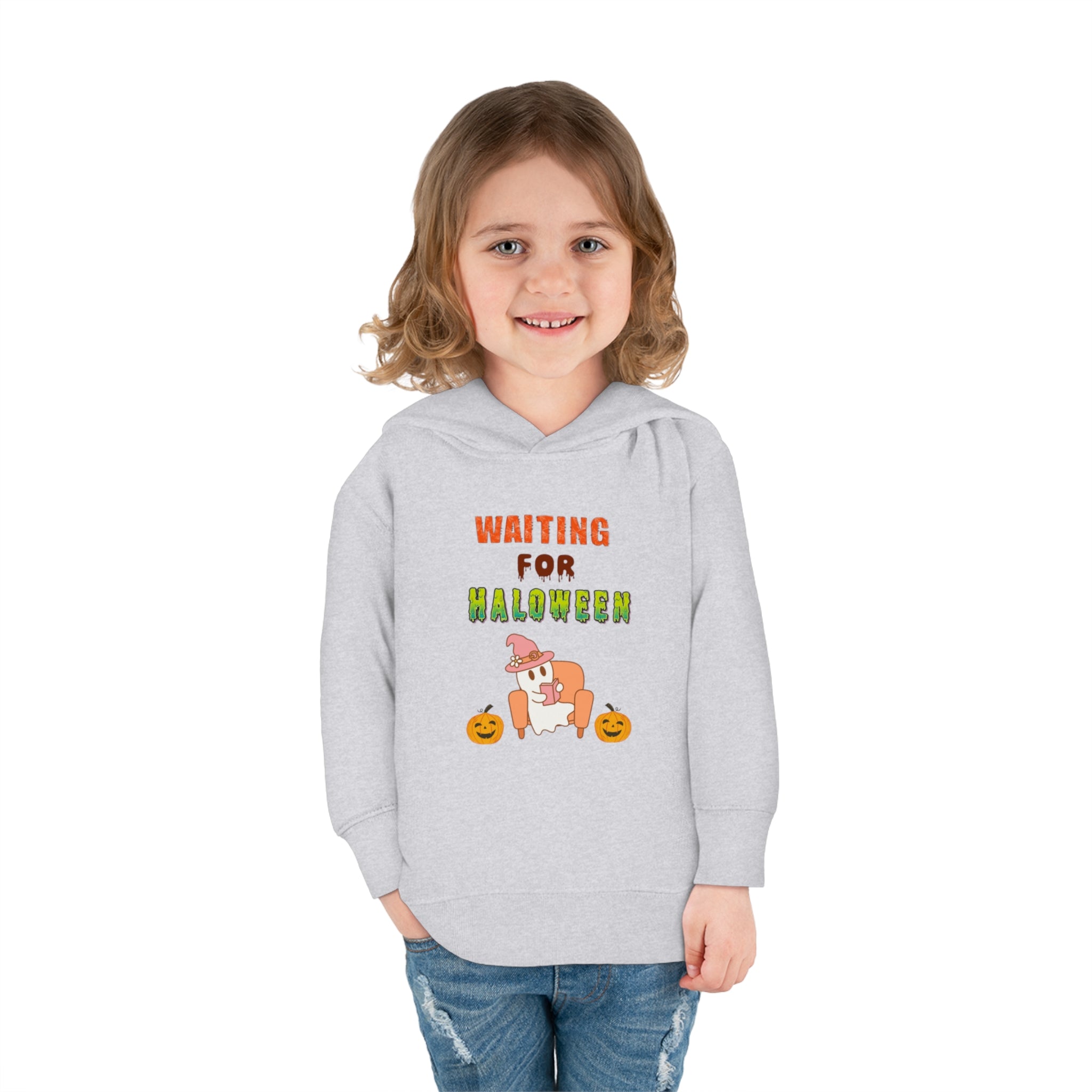 Waiting For Halloween Toddler Pullover Fleece Hoodie