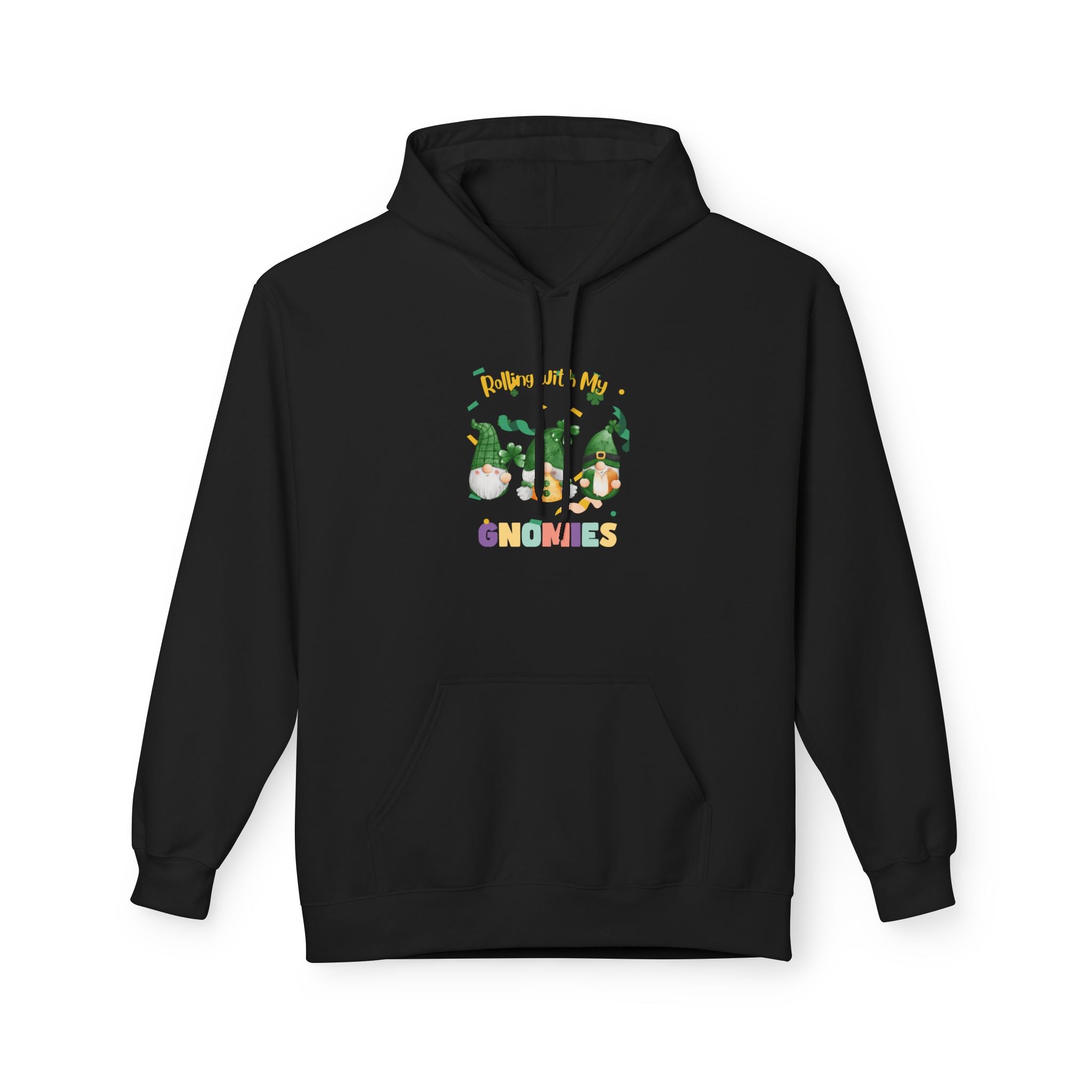 Rolling With My Gnomes Fleece Hoodie - Cozy Unisex Midweight Sweatshirt for Nature Lovers
