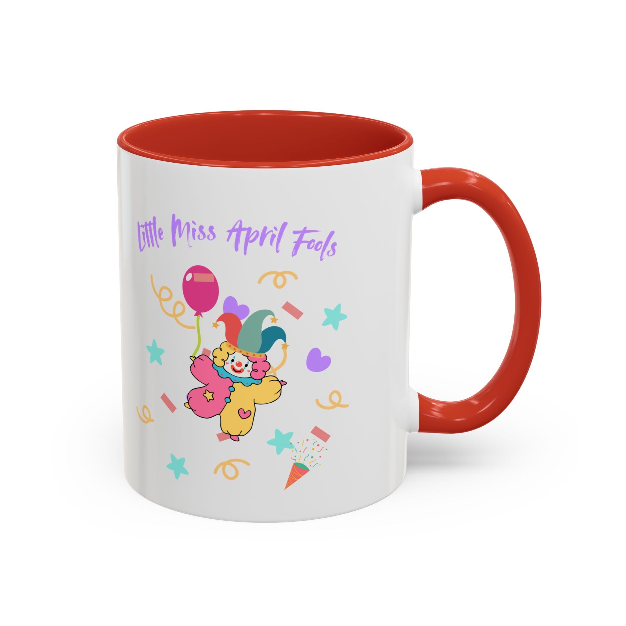 Little Miss April Fool's  Day Accent Coffee Mug - Fun & Whimsical 11oz/15oz