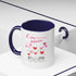 Meow Valentine's Day Accent Coffee Mug (11, 15oz)