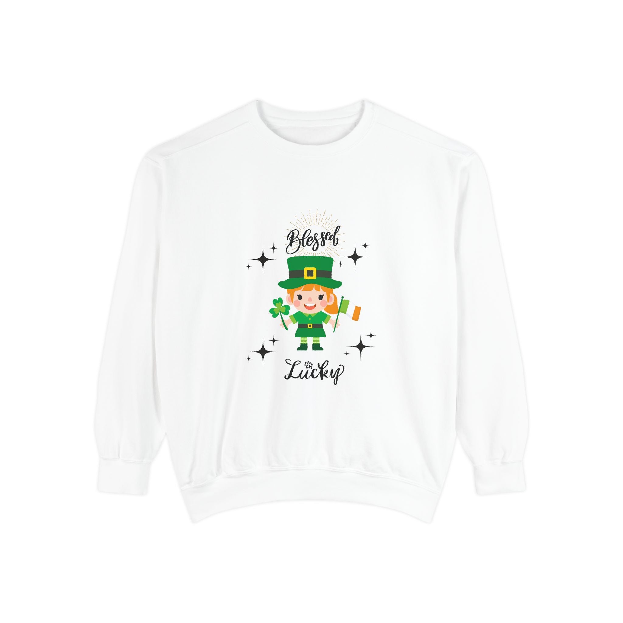 Blessed & Lucky Unisex Garment-Dyed Sweatshirt