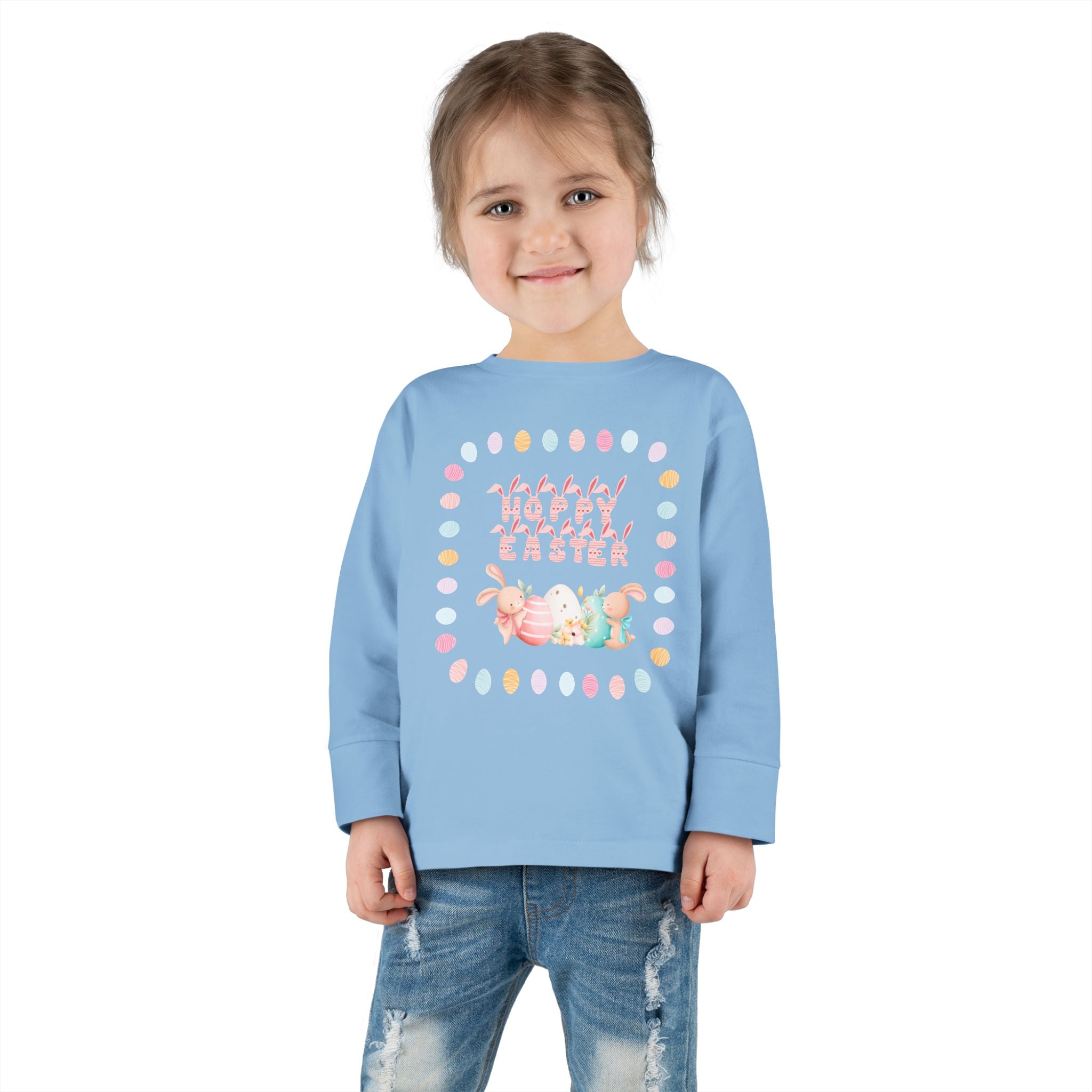 Hoppy Easter Toddler Long Sleeve Tee