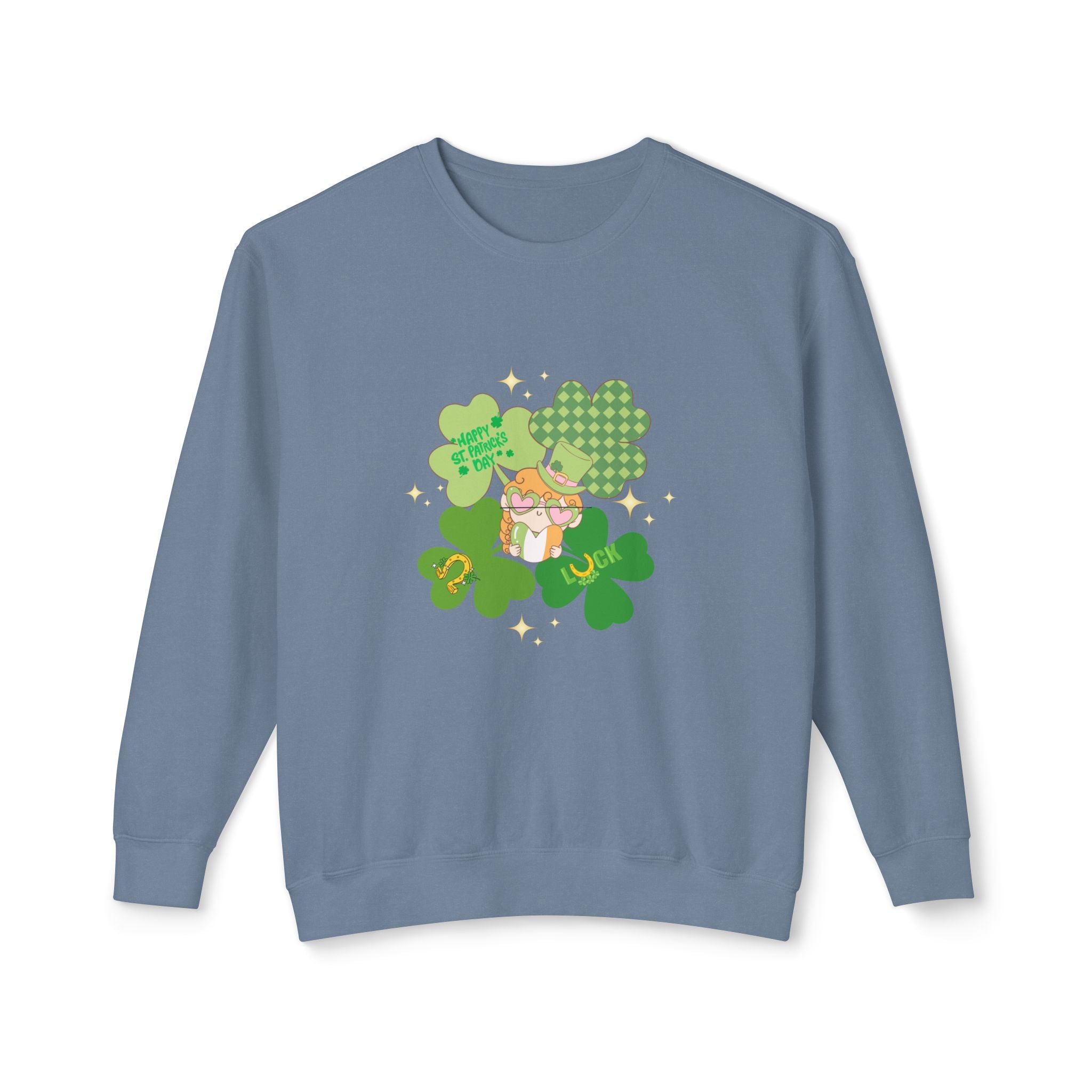 Retro St. Paddy's Day Lightweight Crewneck Sweatshirt