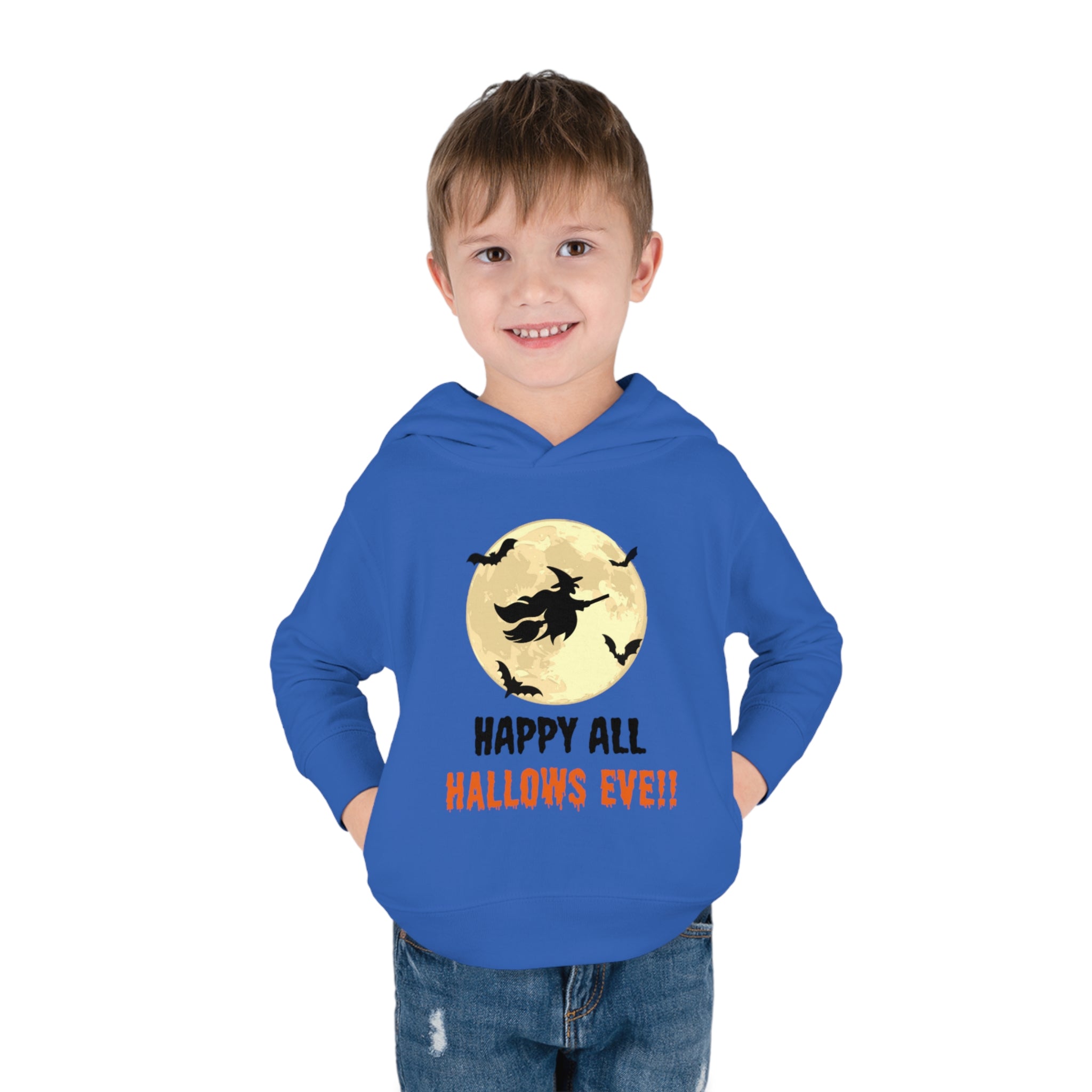 Happy All Hallows Eve Toddler Pullover Fleece Hoodie
