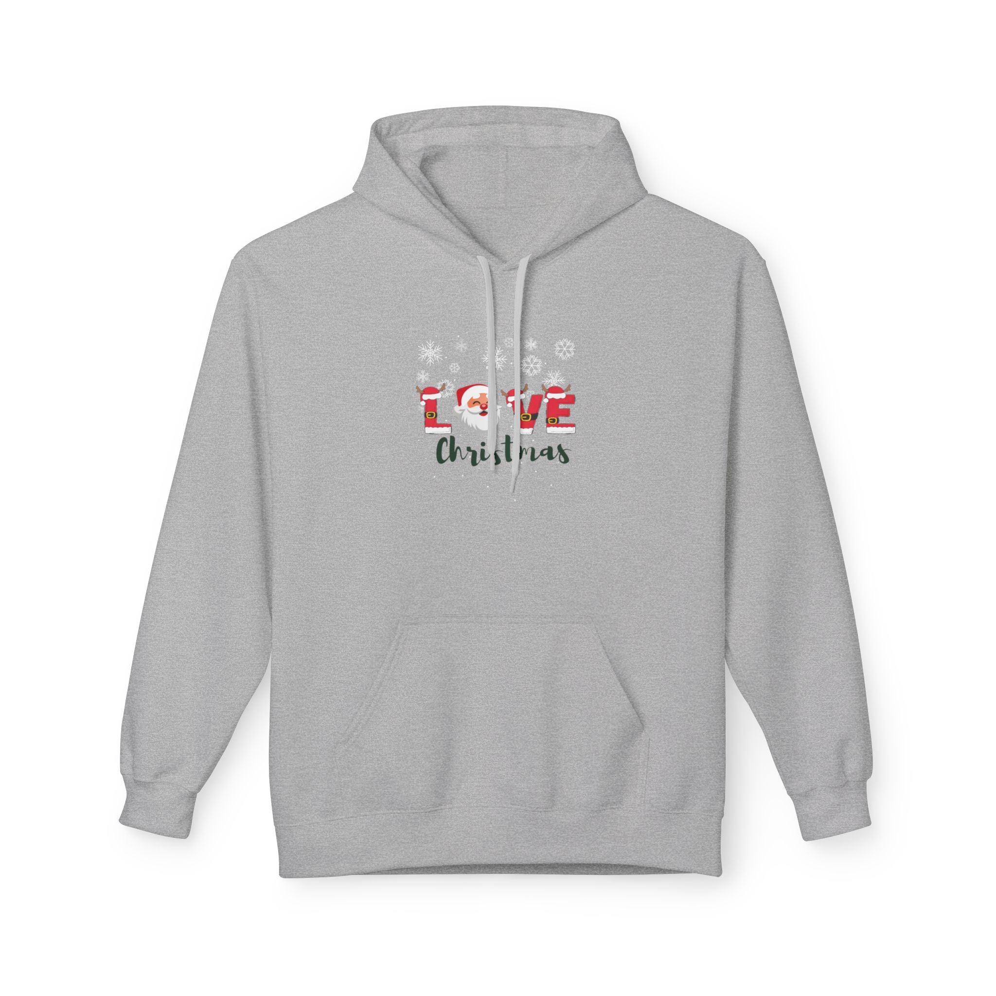 Santa Claus Loves Christmas Unisex Midweight Softstyle Fleece Hoodie