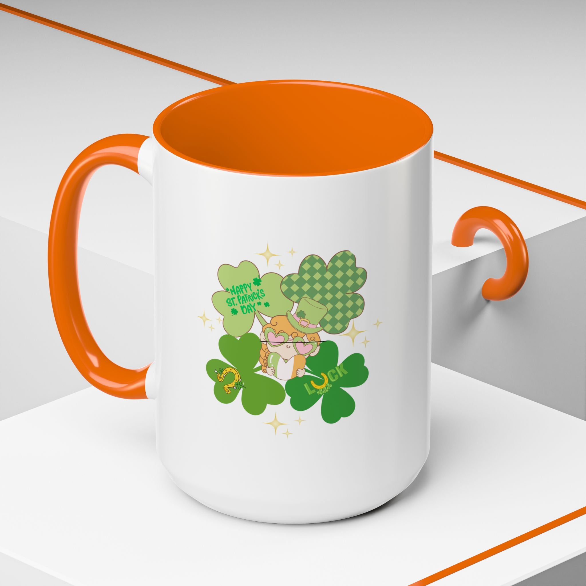 Retro St. Paddy's Day Accent Coffee Mug - 11oz & 15oz