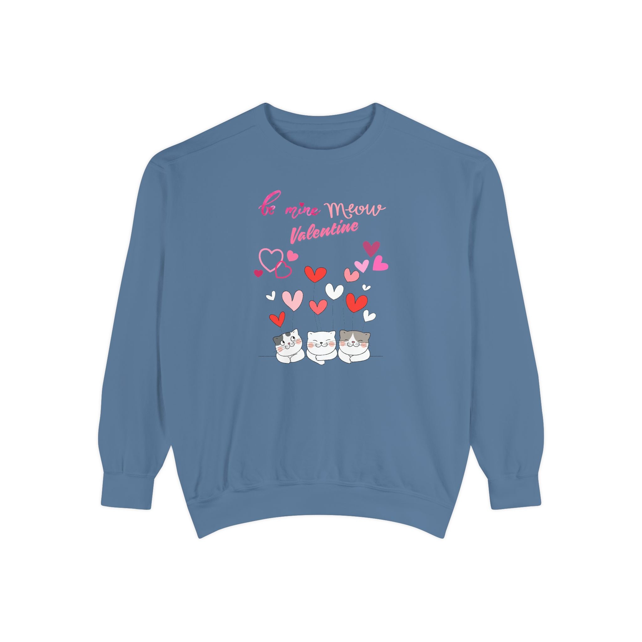 Meow Valentine's Day Unisex Garment-Dyed Sweatshirt