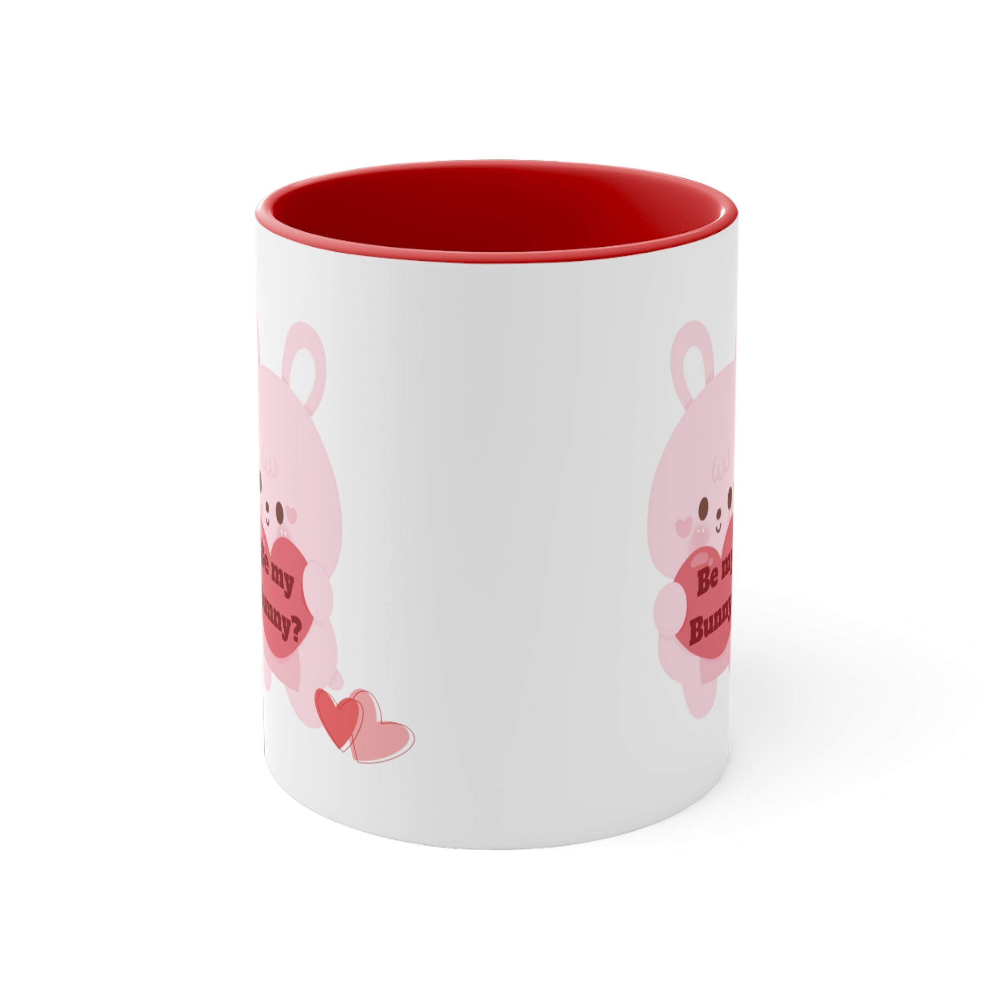 V-Day Bunny Accent Coffee Mug, 11oz