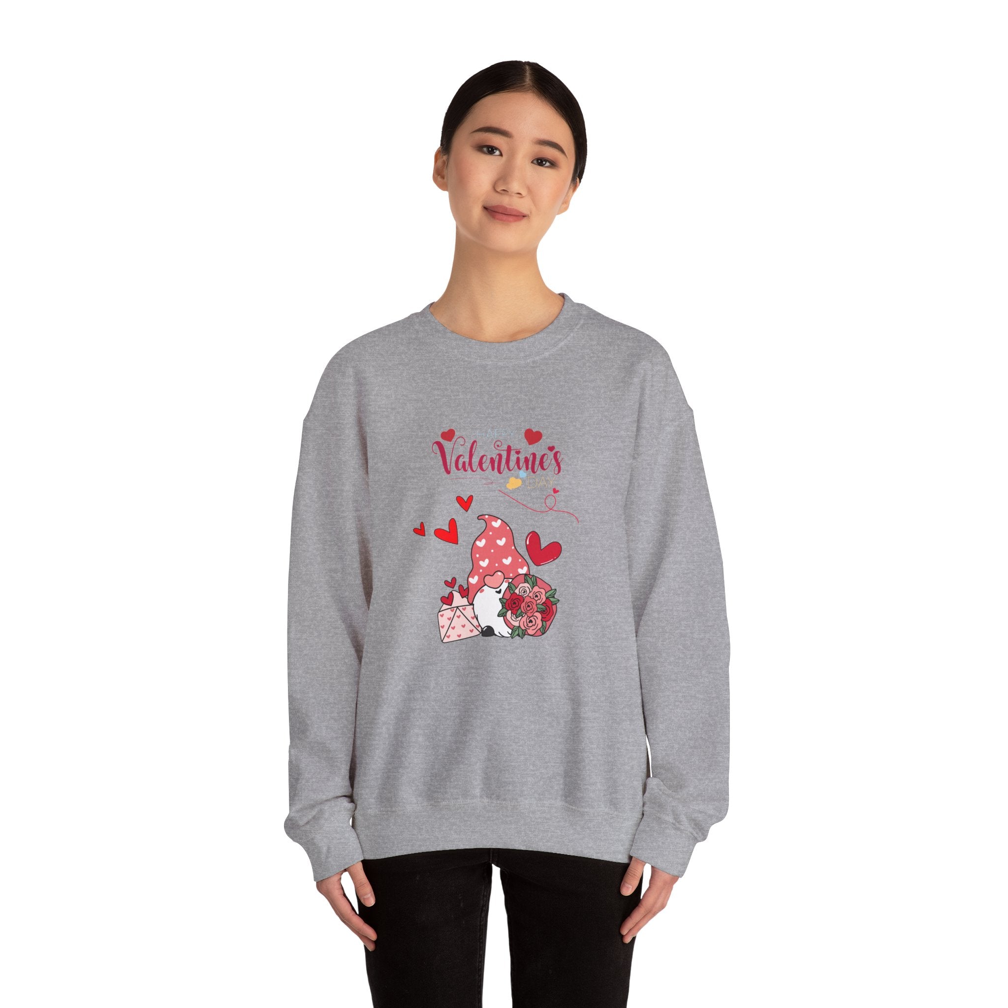 Gnome Valentine's Day Unisex Heavy Blend™ Crewneck Sweatshirt