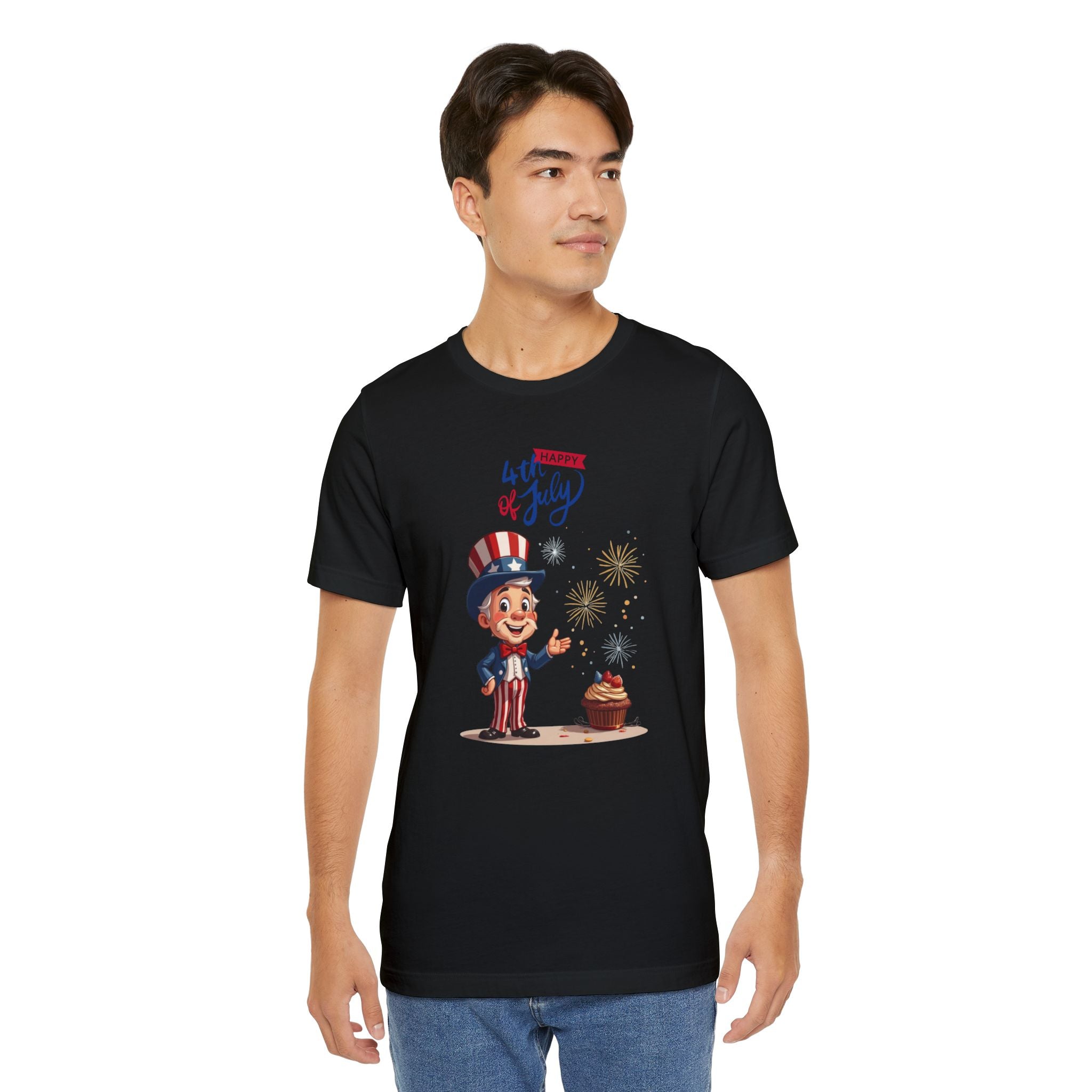 Uncle Sam Happy 4th of July Unisex Jersey T-Shirt