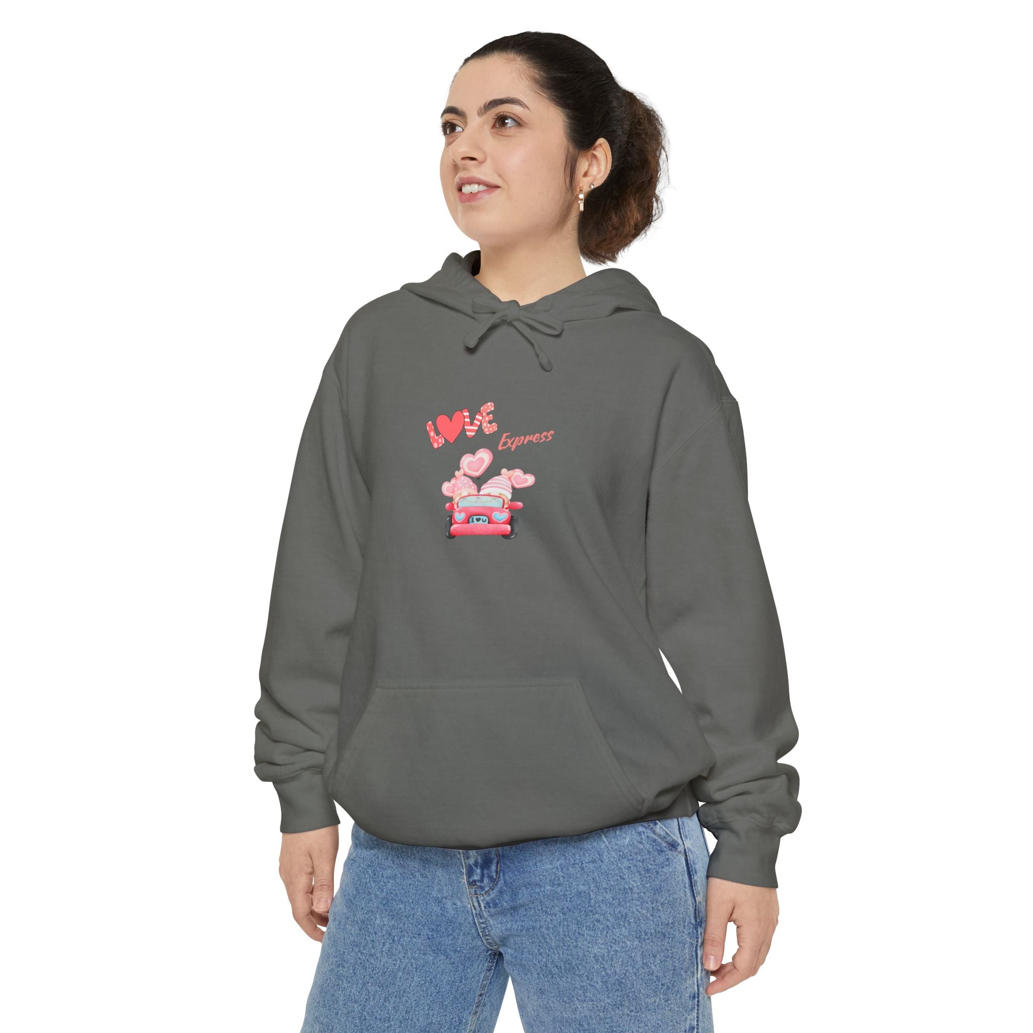Love Express Unisex Garment-Dyed Hoodie