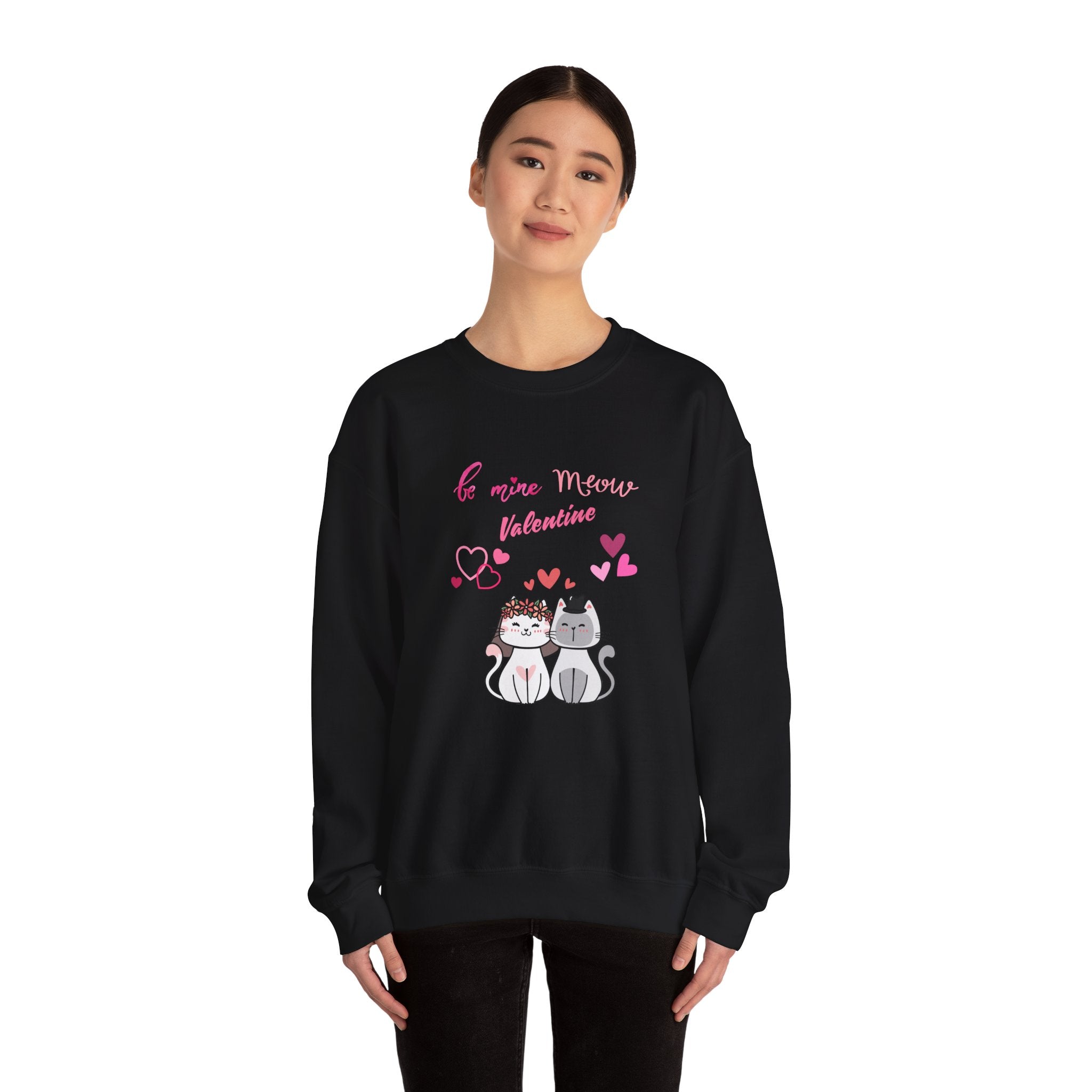 Meow Valentine's Day Unisex Heavy Blend™ Crewneck Sweatshirt