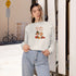 Happy Thanksgiving Women's Cropped Fleece Pullover