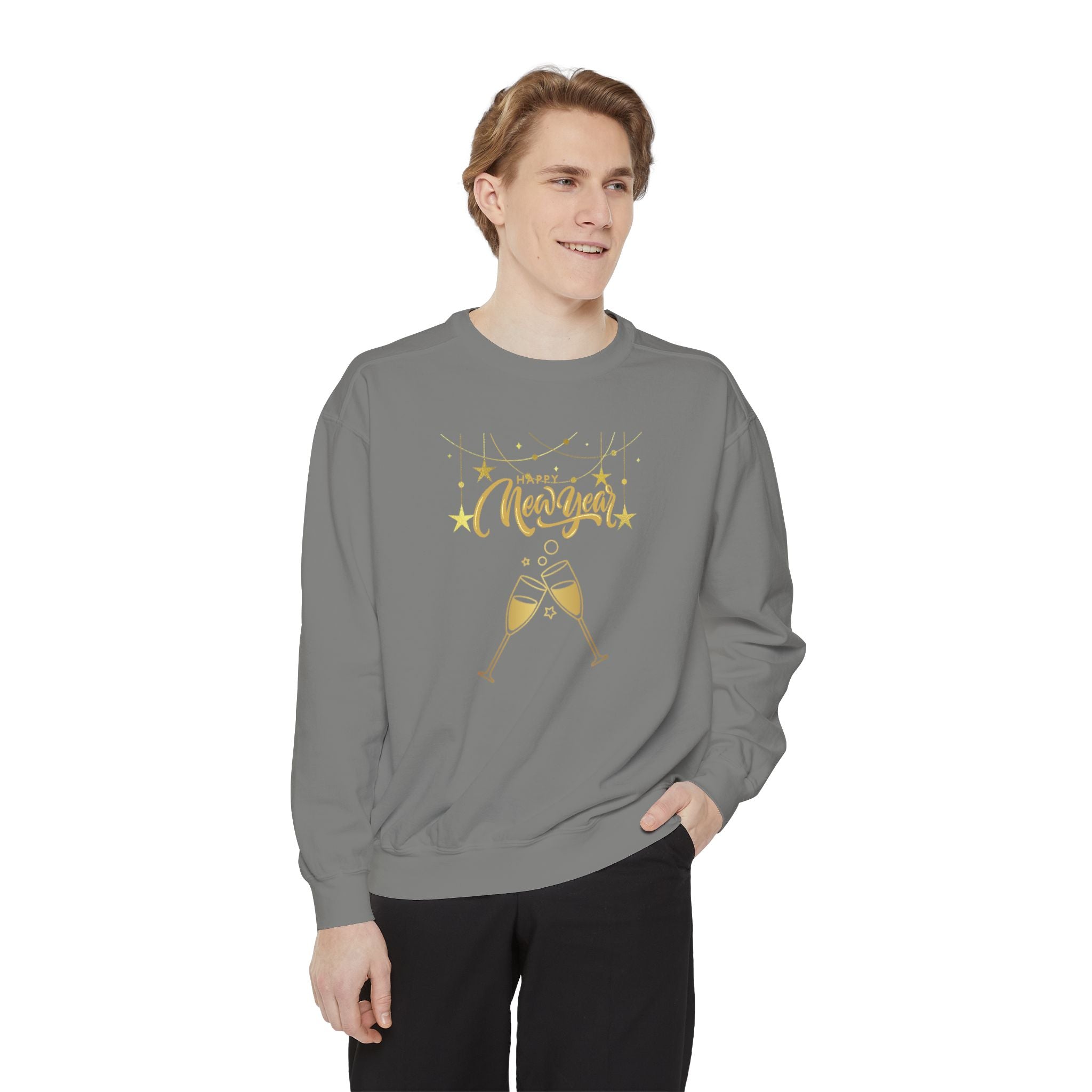 Happy New Year Unisex Garment-Dyed Sweatshirt