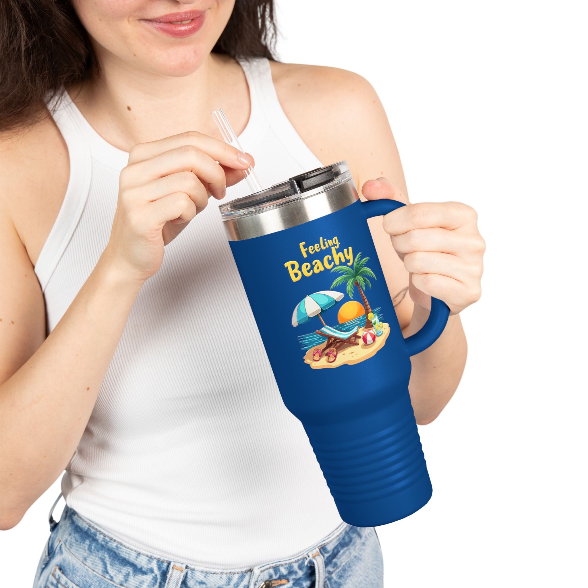 Feeling Beachy Insulated Travel Mug, 40oz
