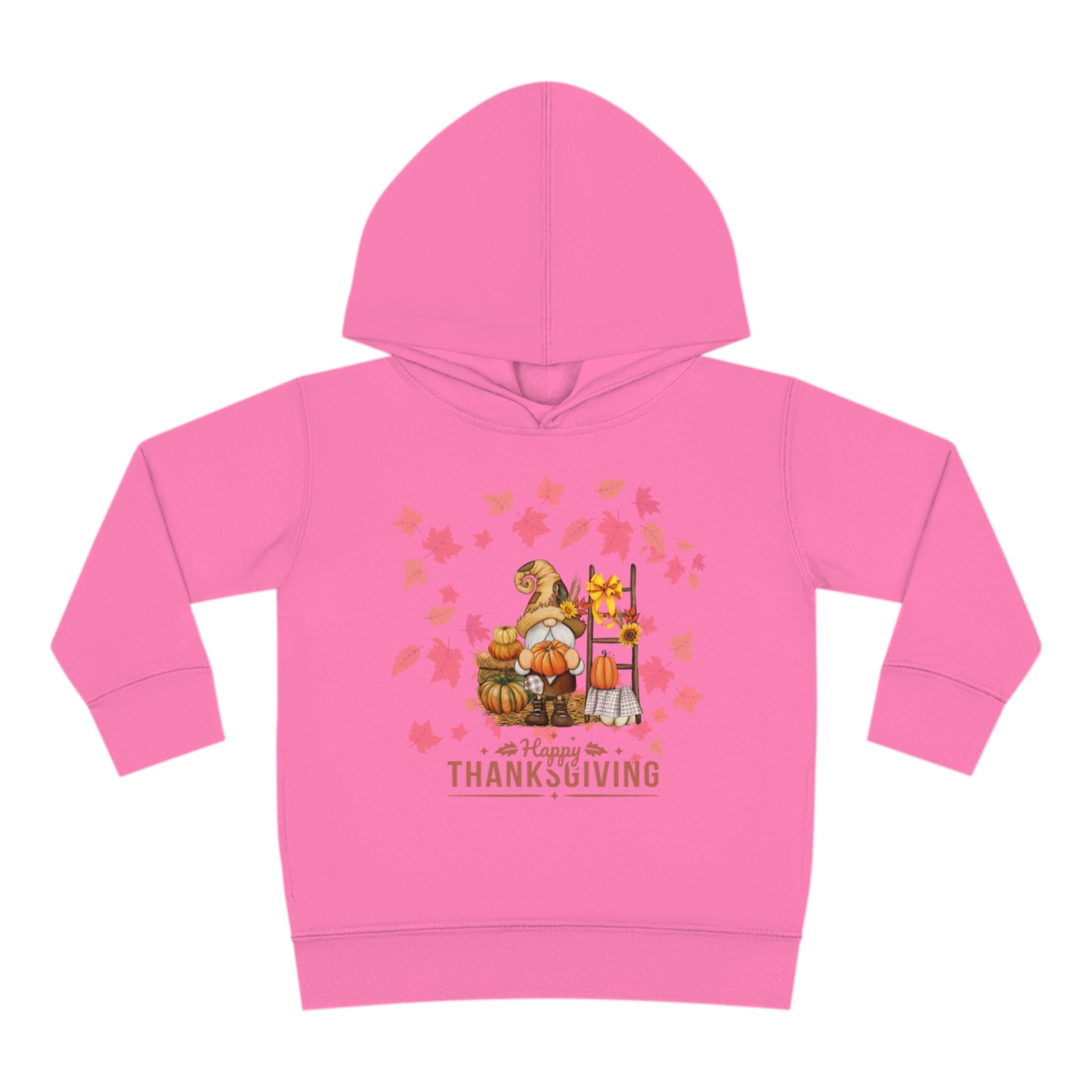 Gnome Happy Thanksgiving Toddler Pullover Fleece Hoodie