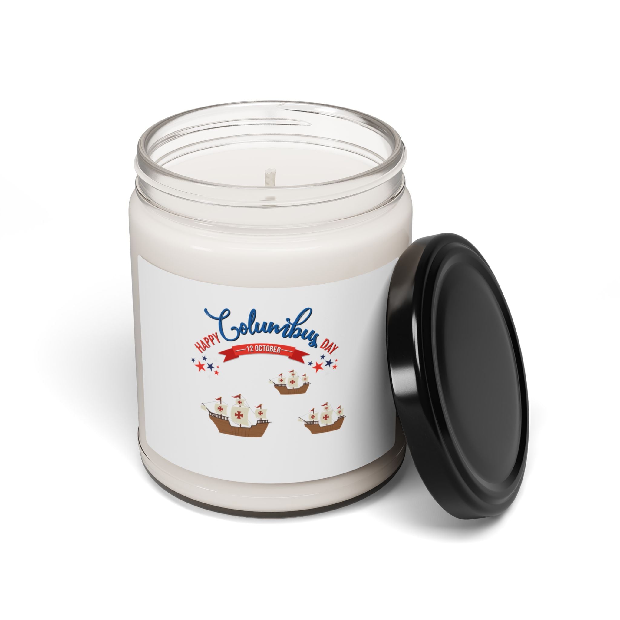 Happy Columbus Day Scented Soy Candle, 9oz