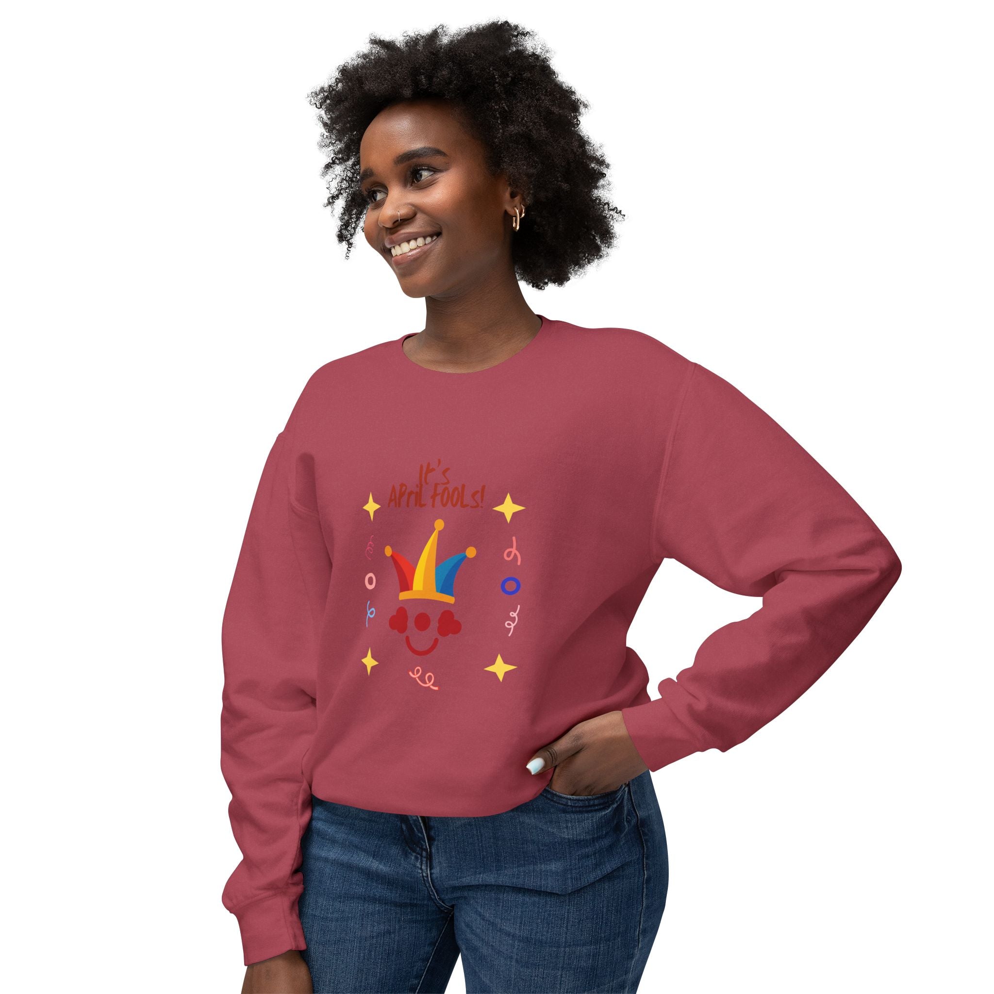 It's April Fool's Day!  Unisex Lightweight Crewneck Sweatshirt