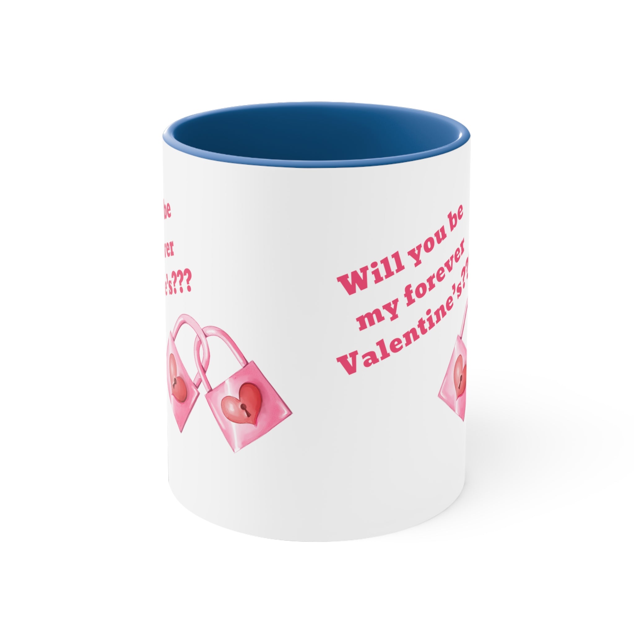 Will You Be My Forever Valentine?? Accent Coffee Mug, 11oz