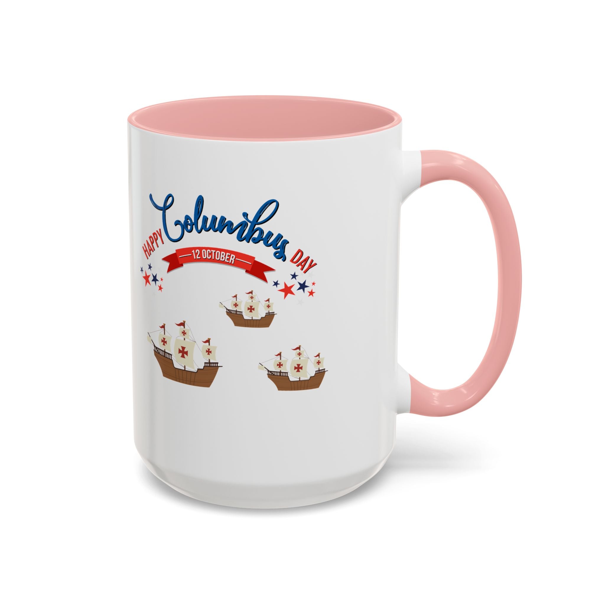 Happy Columbus Day Accent Coffee Mug (11, 15oz)