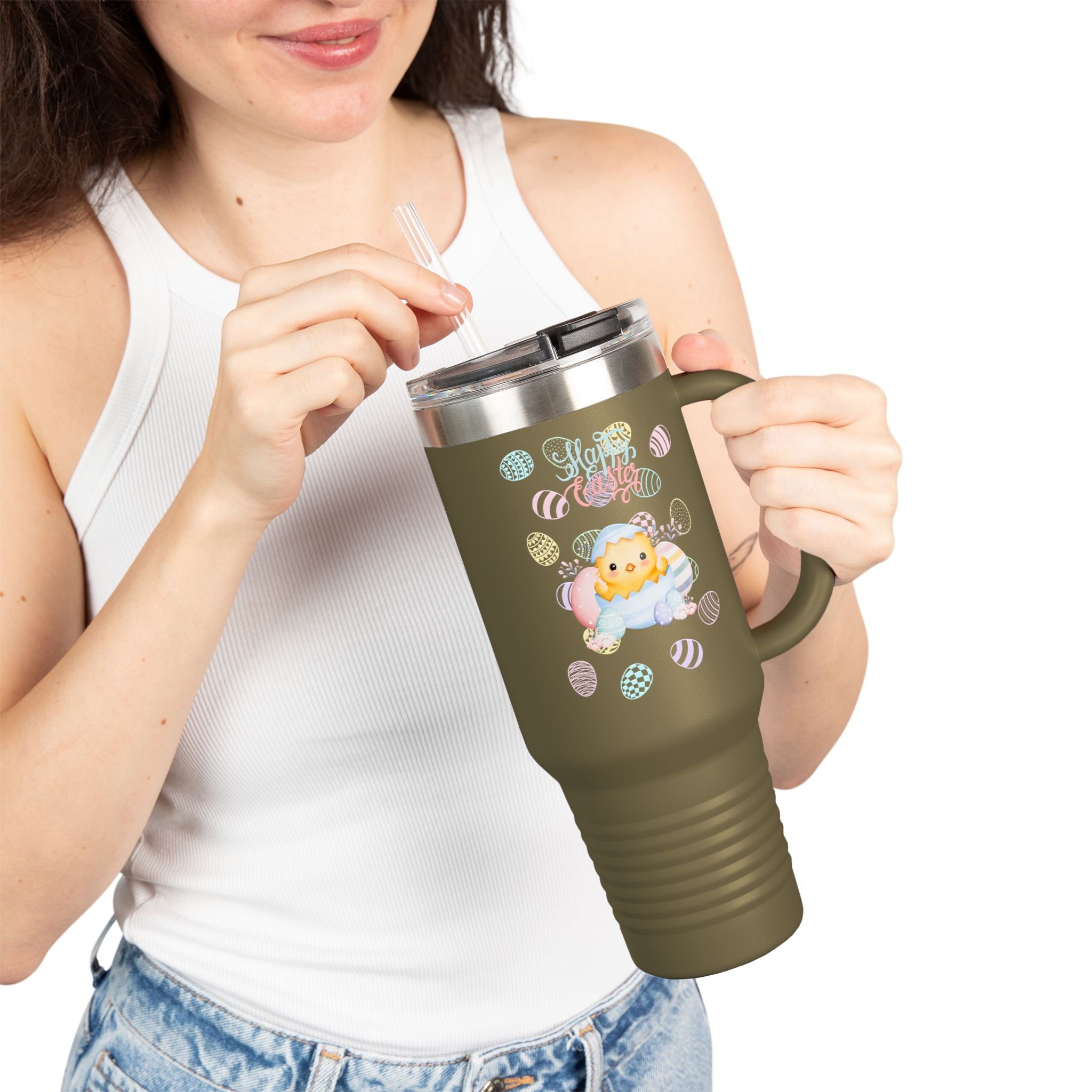 Chick Happy Easter Insulated Travel Mug - 40oz