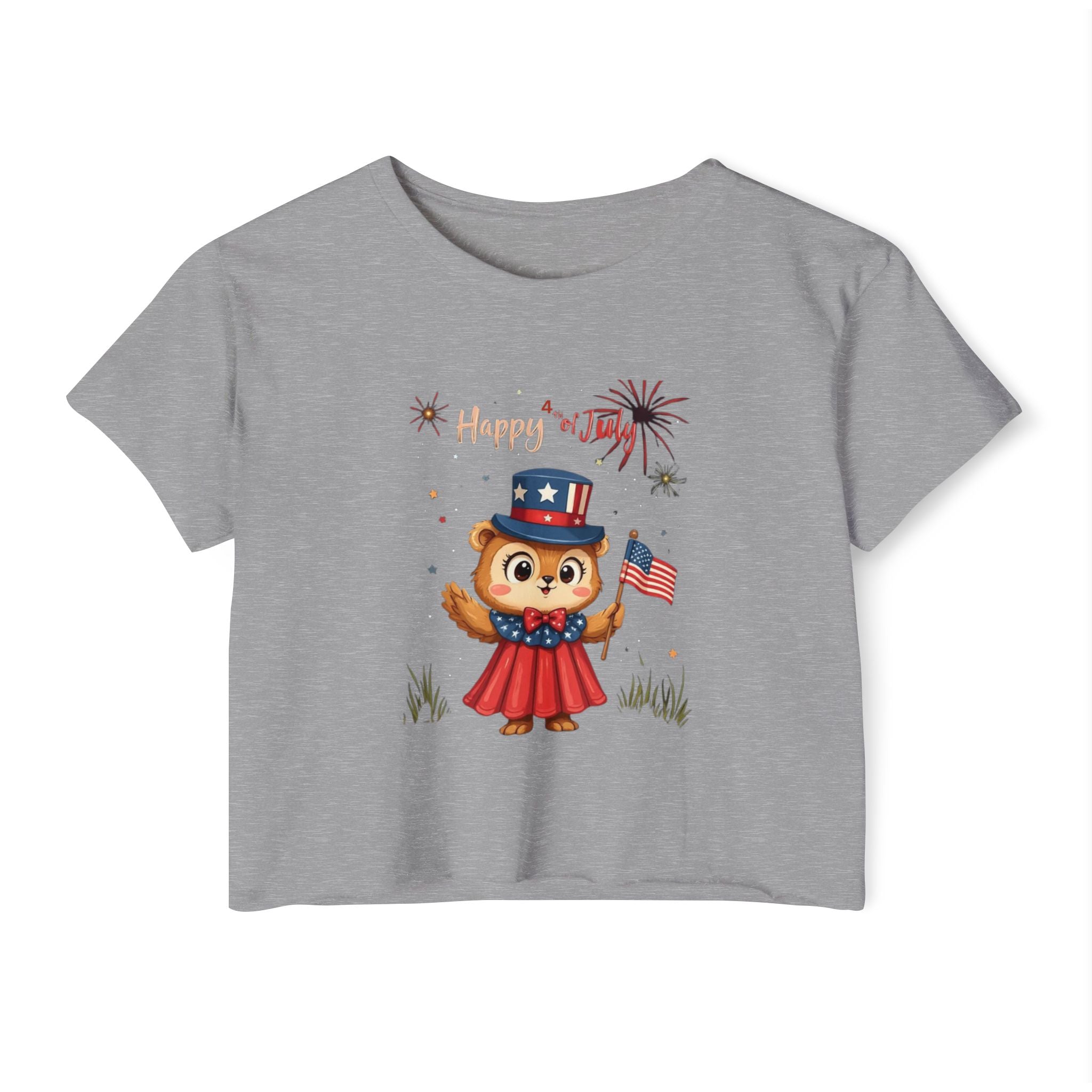 Happy Independence Day Crop Top