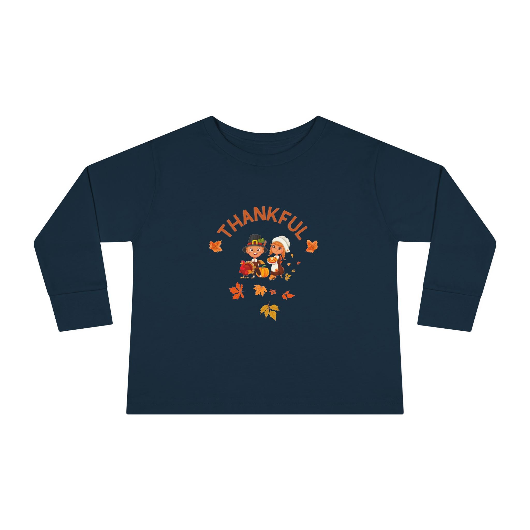 Pilgrims Turkey Day Toddler Long Sleeve Tee