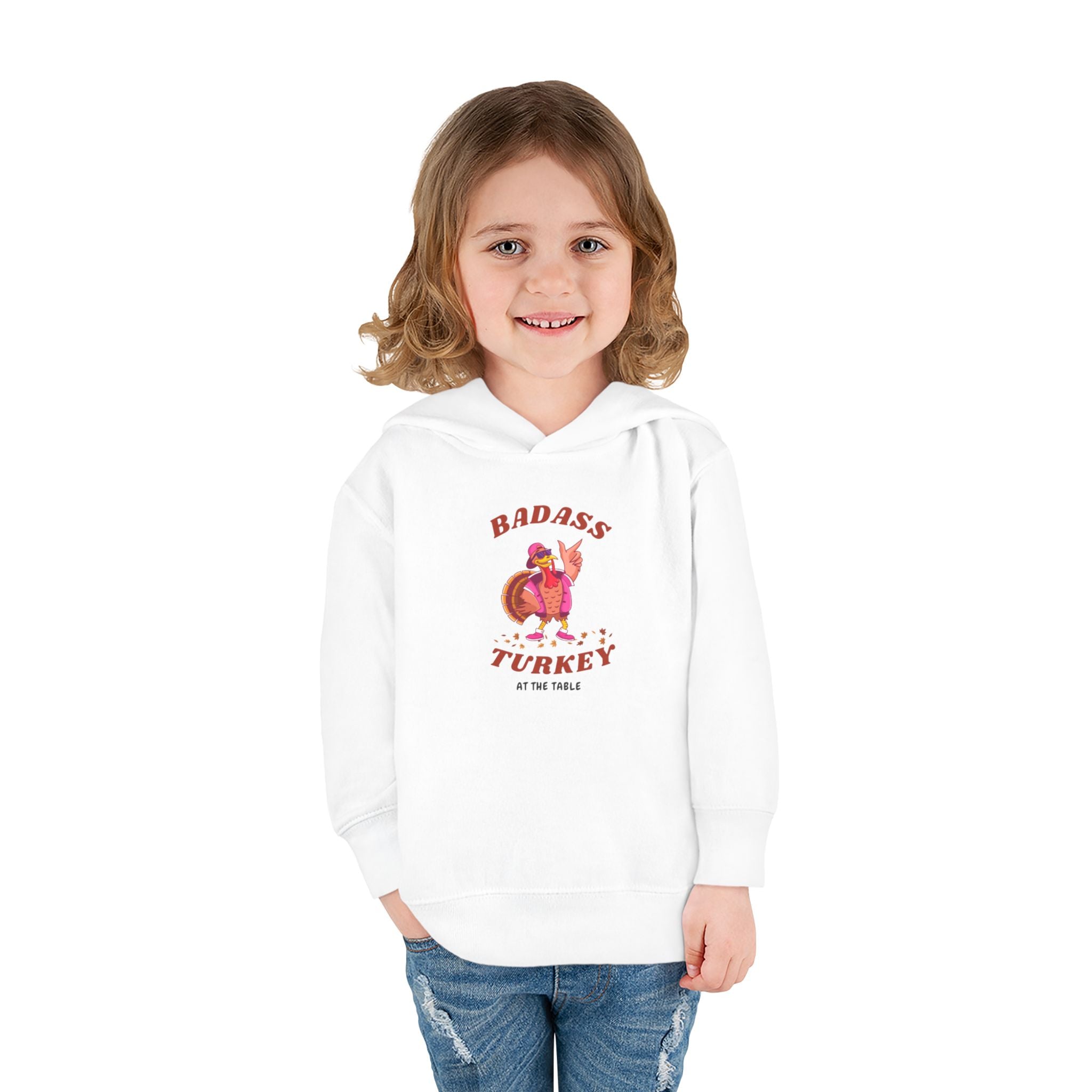 Badass Turkey Toddler Pullover Fleece Hoodie