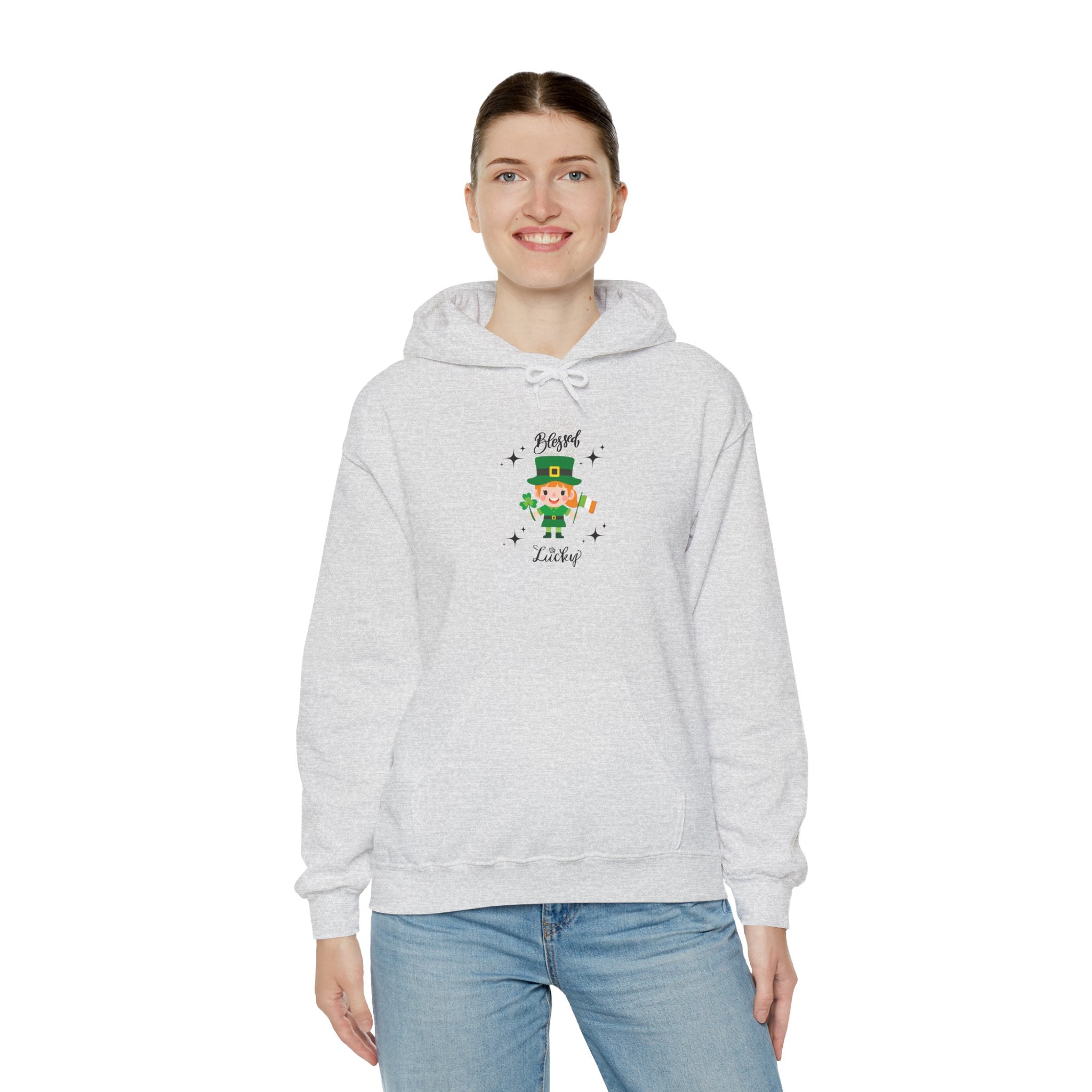 Blessed & Lucky Lucky  Unisex Hoodie - St. Patrick's Day Sweatshirt