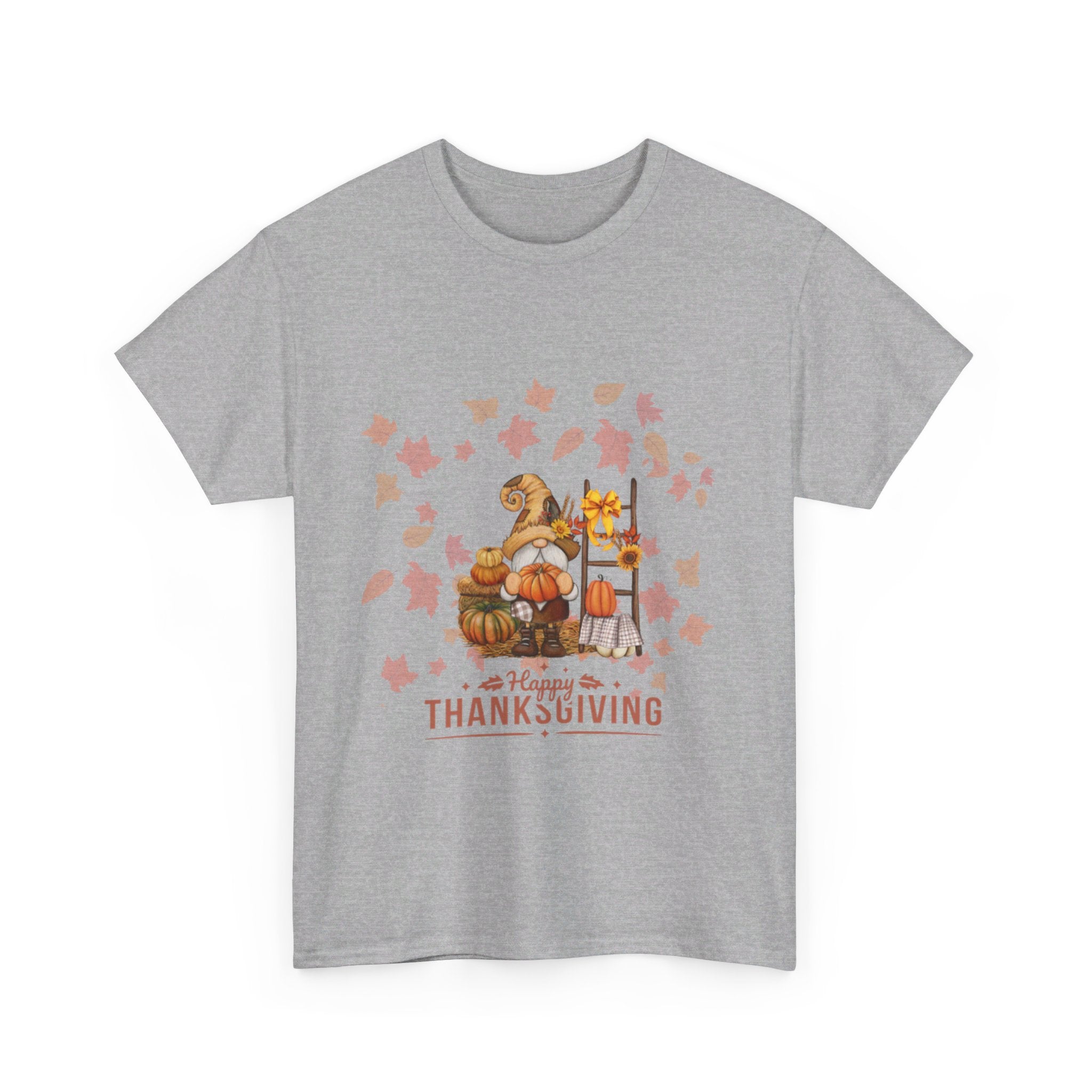 Gnome Happy Thanksgiving Unisex Heavy Cotton Tee