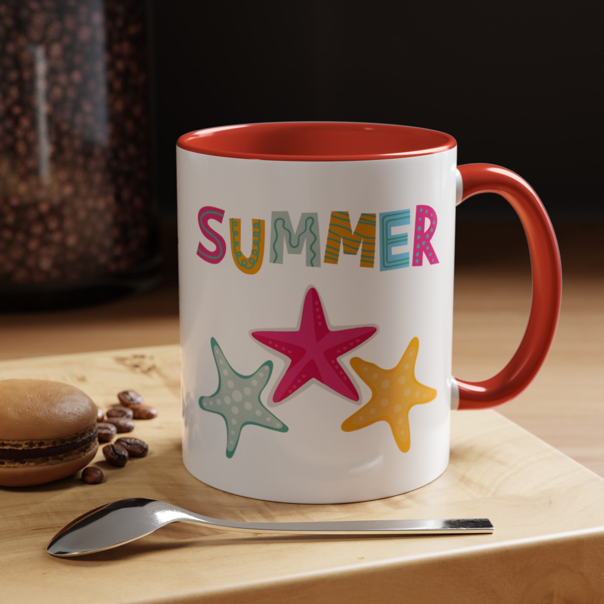 Summer Starfish Accent Coffee Mug (11, 15oz)