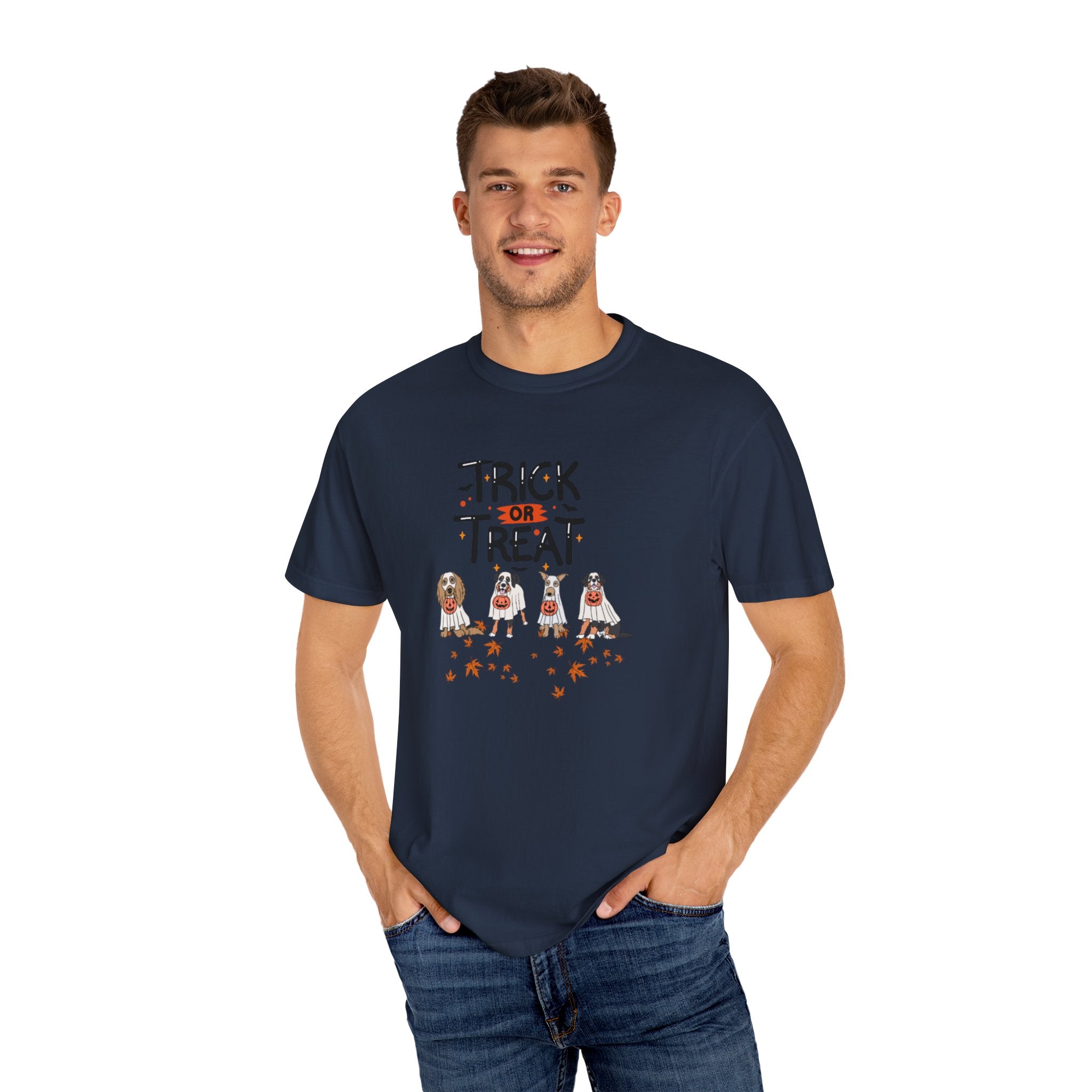 Pooch Trick or Treat Unisex Garment-Dyed T-shirt