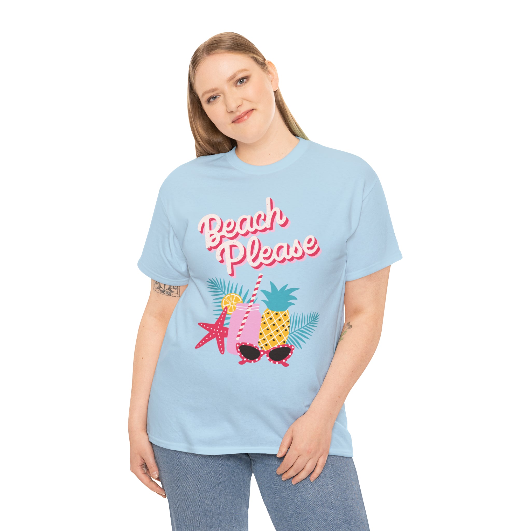 Beach Please Unisex Heavy Cotton Tee