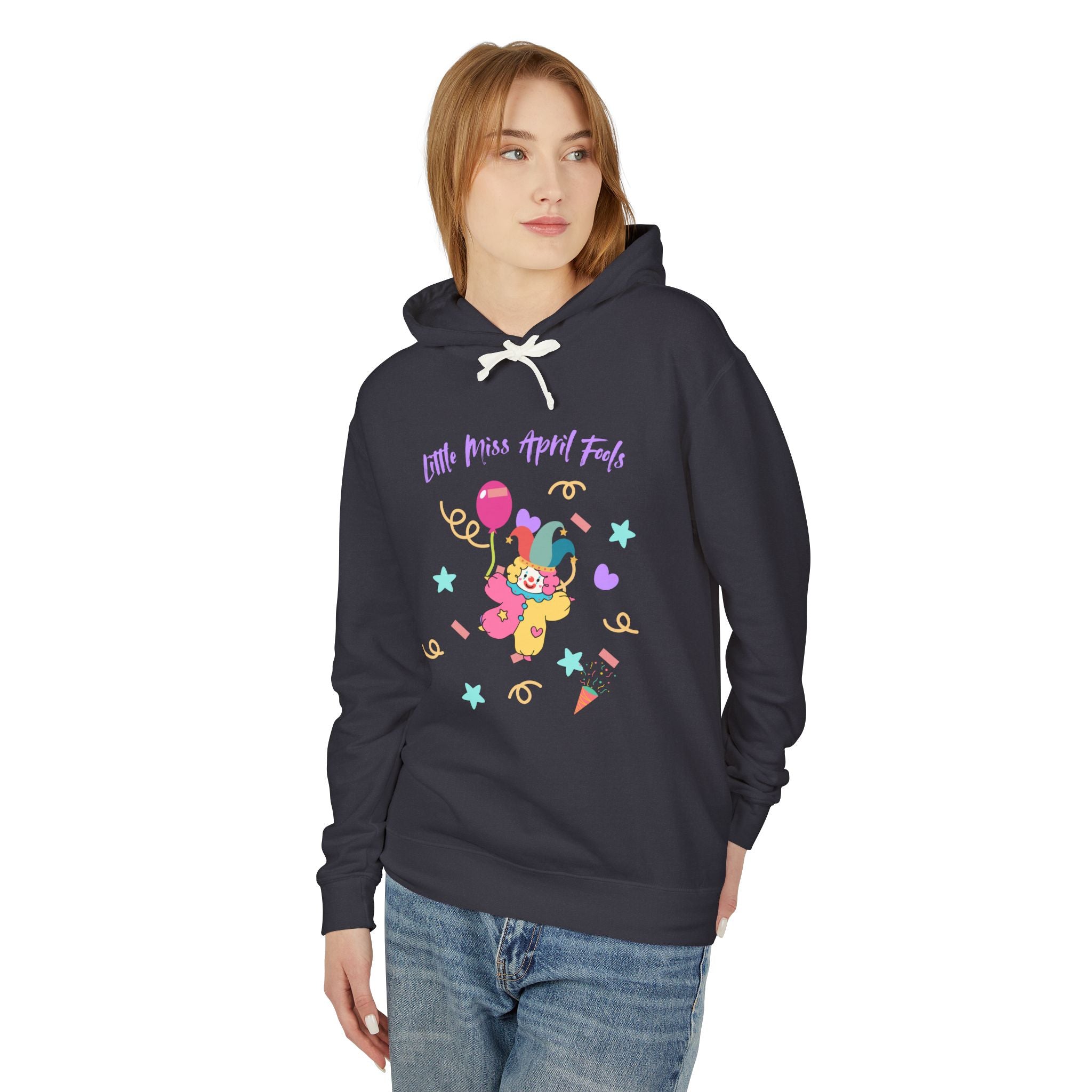 Little Miss April Fool's Day Unisex Lightweight Hooded Sweatshirt