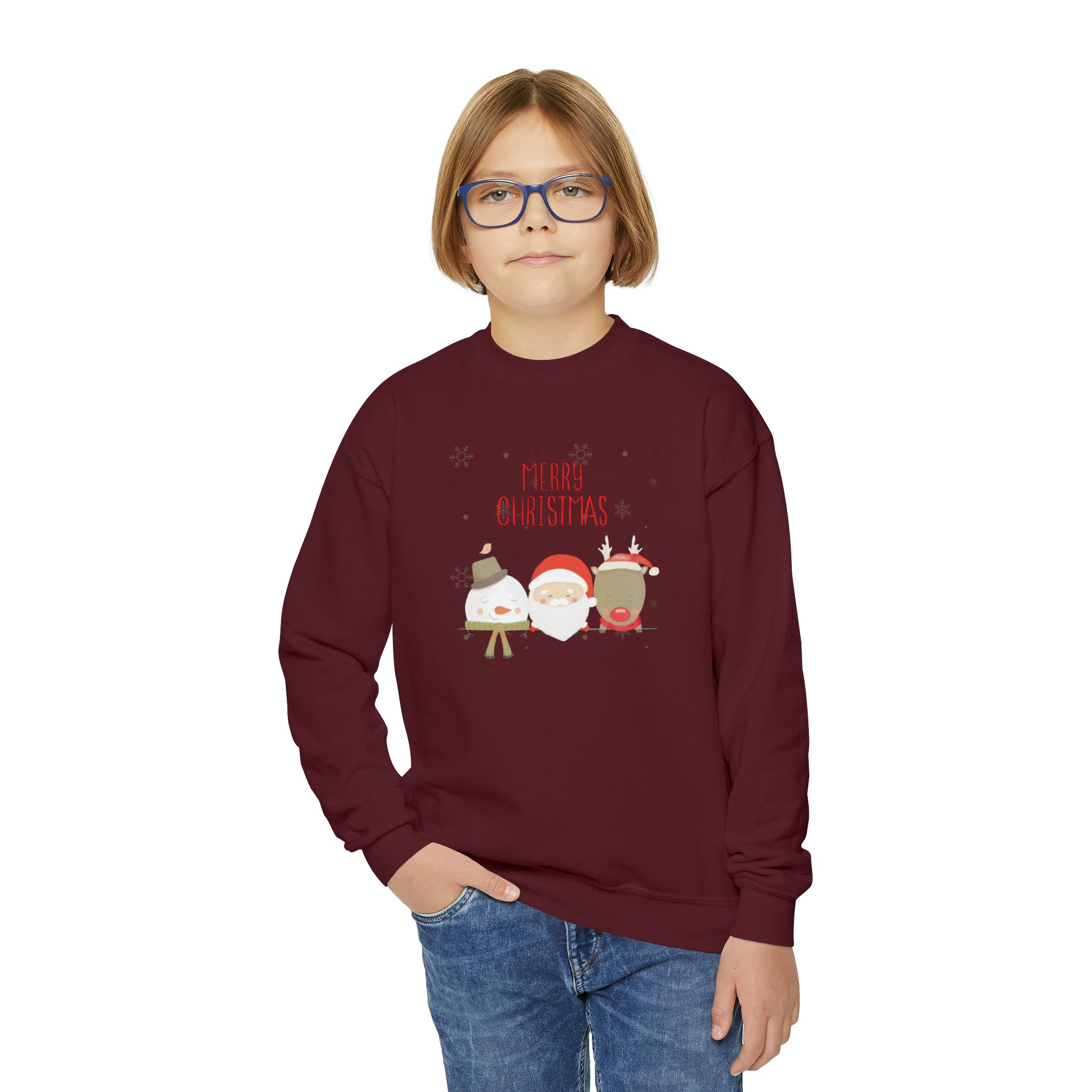 Merry Xmas Crew Youth Crewneck Sweatshirt
