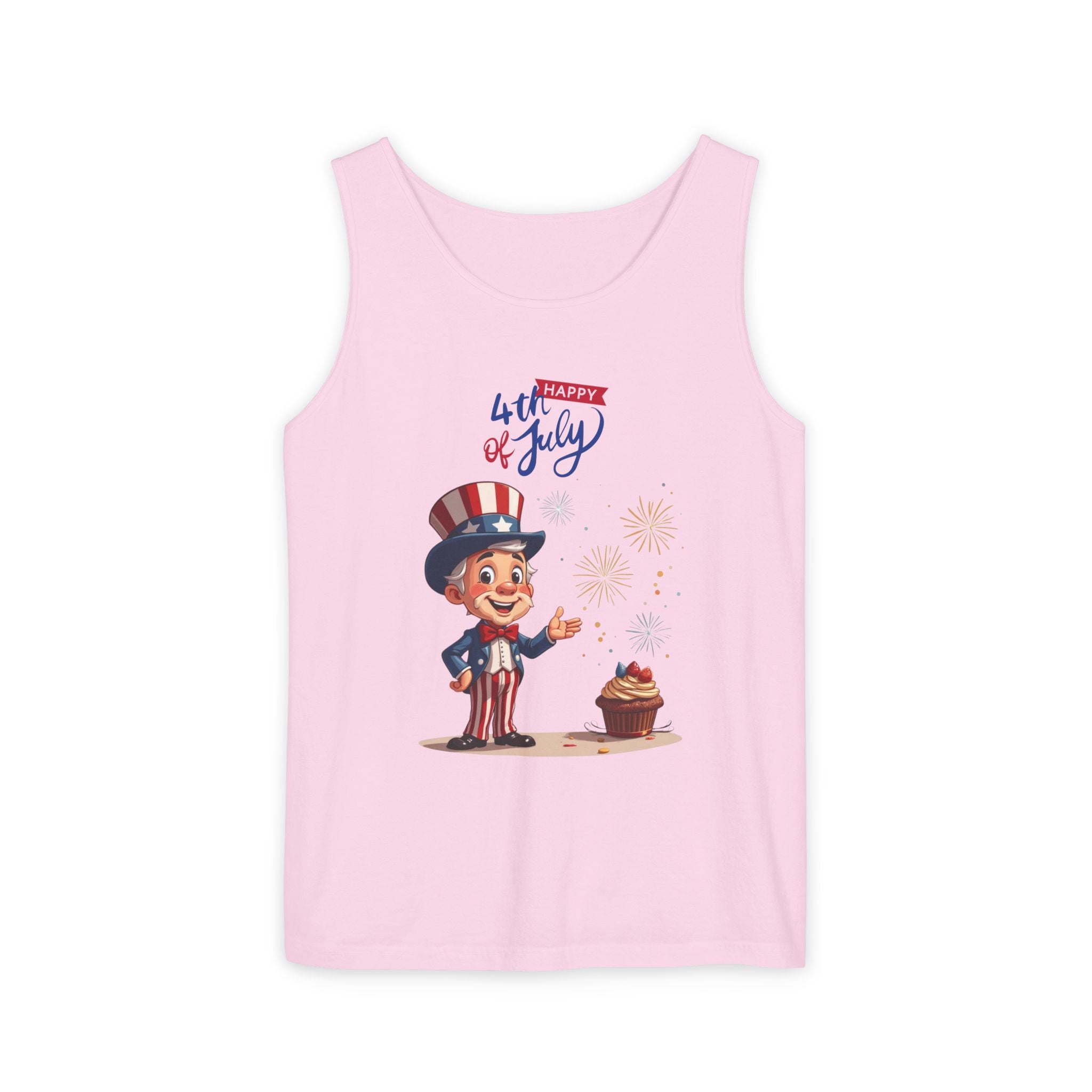 Uncle Sam Happy 4th of July Tank Top Unisex Sleeveless Shirt
