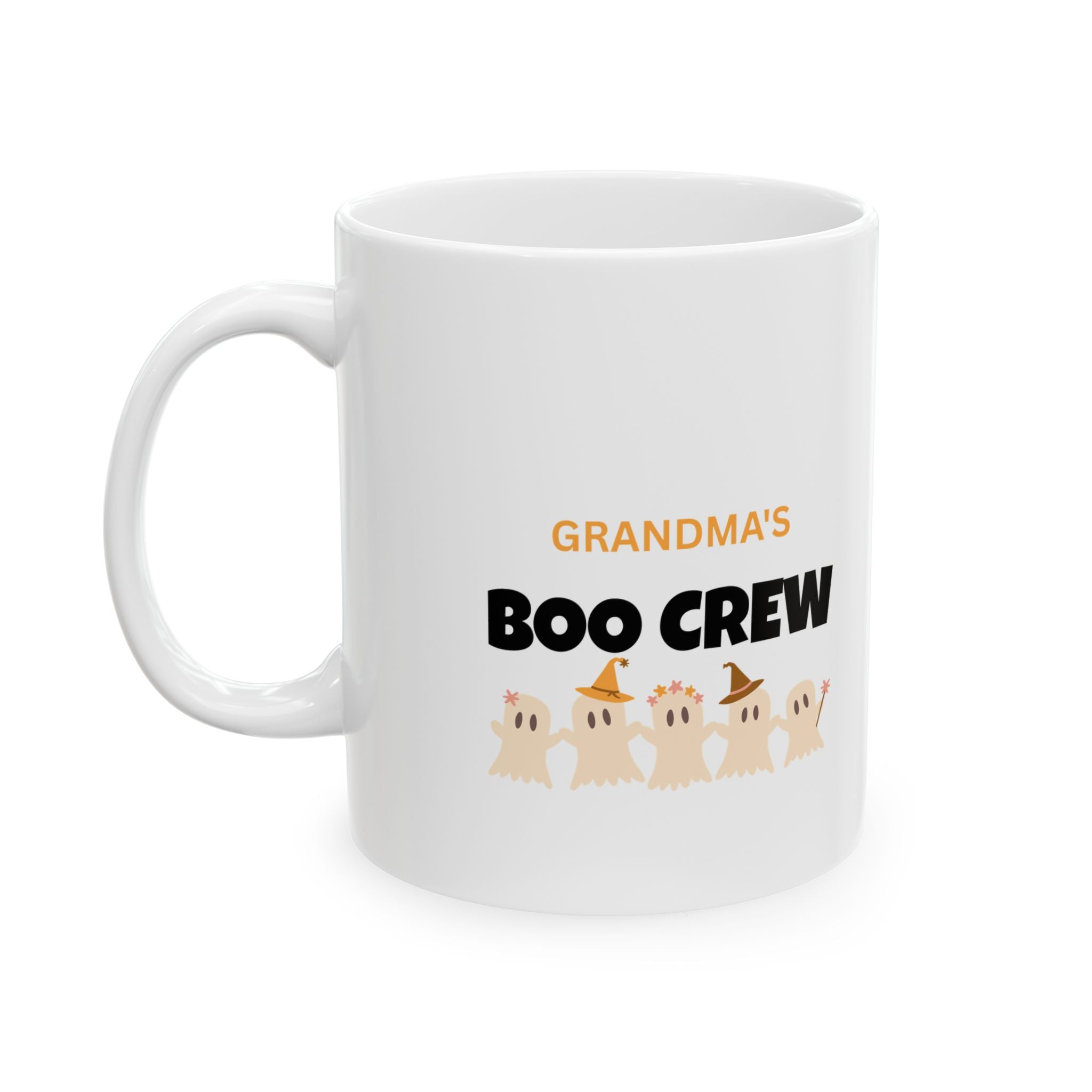 Grandma's Boo Crew Halloween Mug – Cute Family Ghost Gift, 11 oz