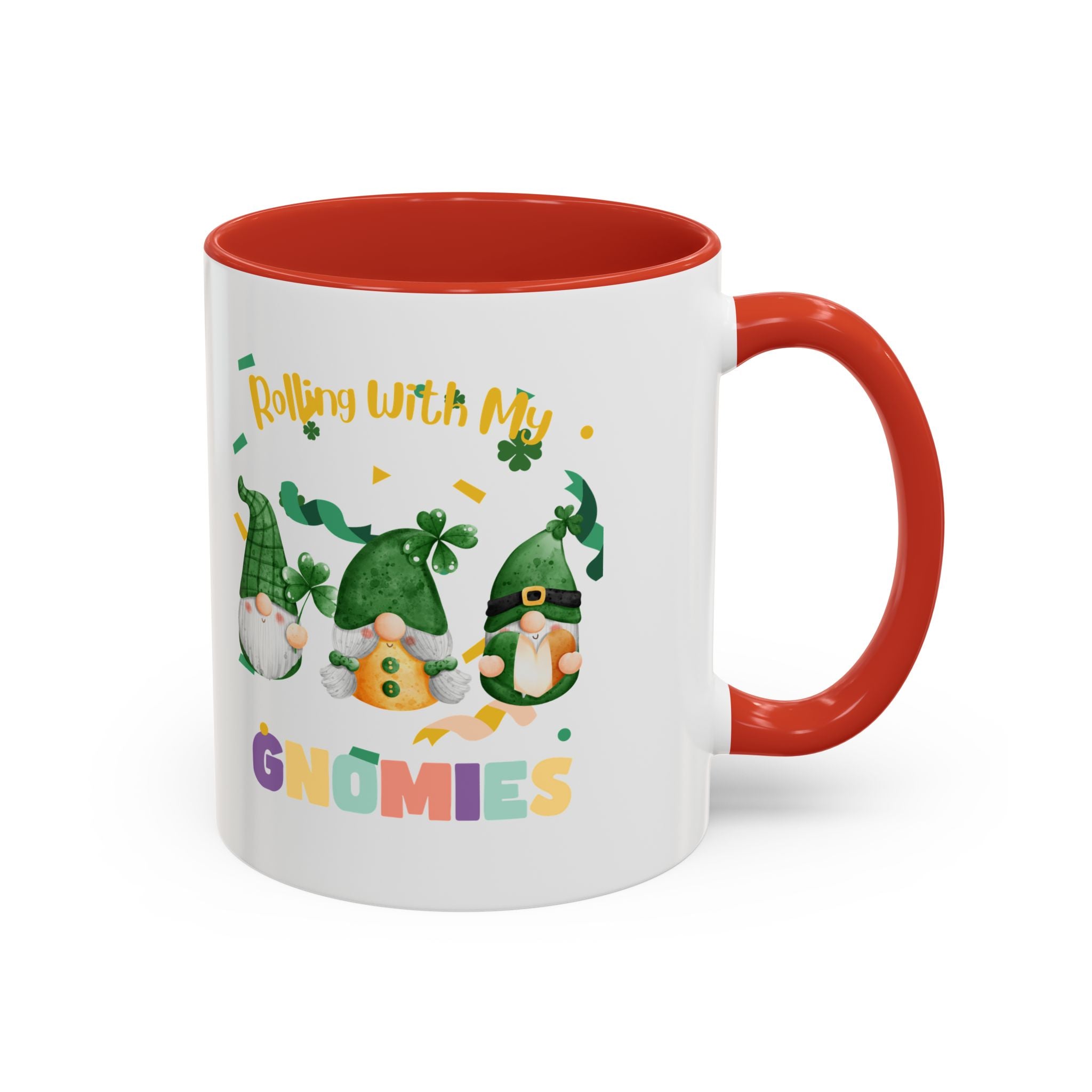 Rolling With My Gnomies Accent Coffee Mug - Fun St. Patrick's Day Gift