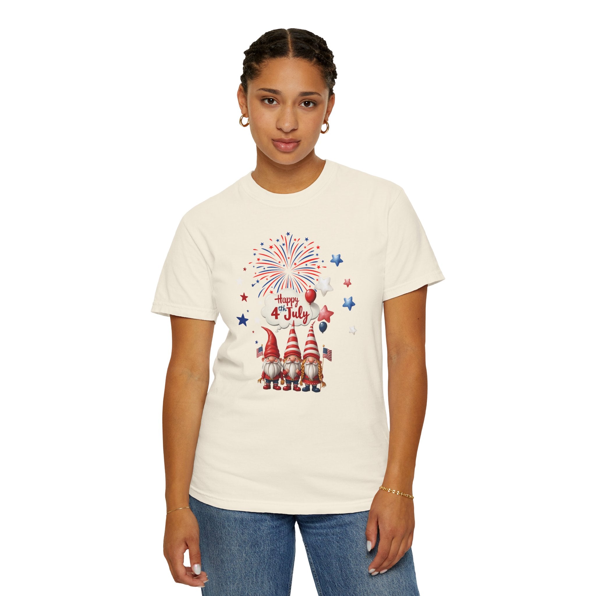 Gnome 4th of July T-shirt for 4th of July, Unisex Summer Tee