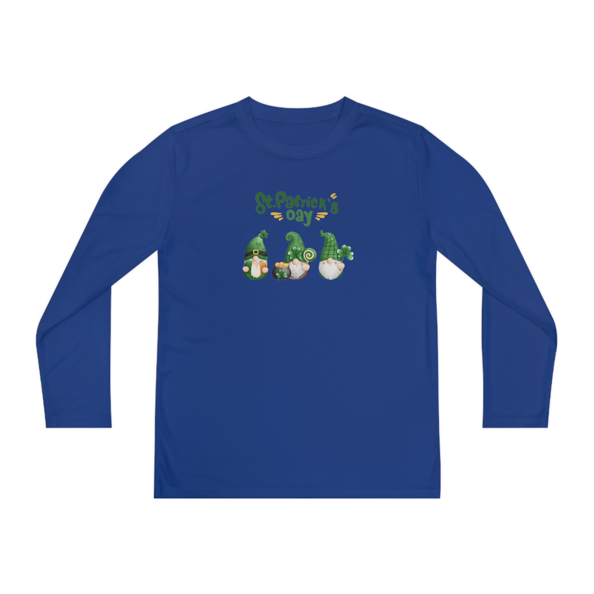 St Patty's Day Gnome Youth Long Sleeve Competitor Tee