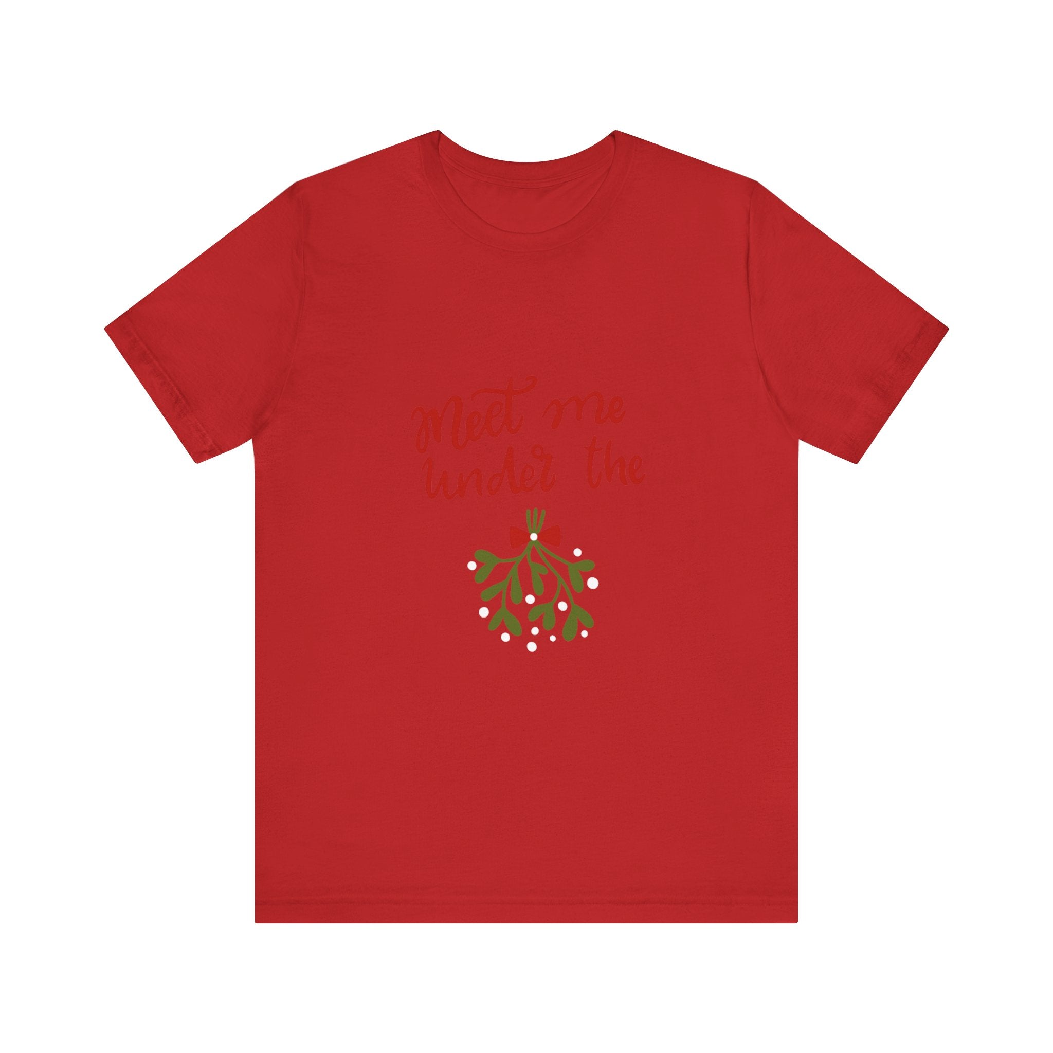 Meet Me Under The Mistletoe Unisex Jersey Short Sleeve Tee