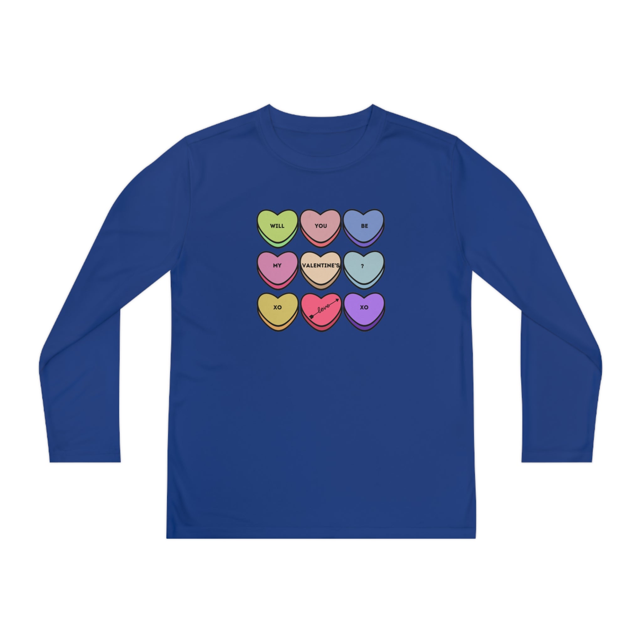 Will You Be My Valentine? Youth Long Sleeve Competitor Tee